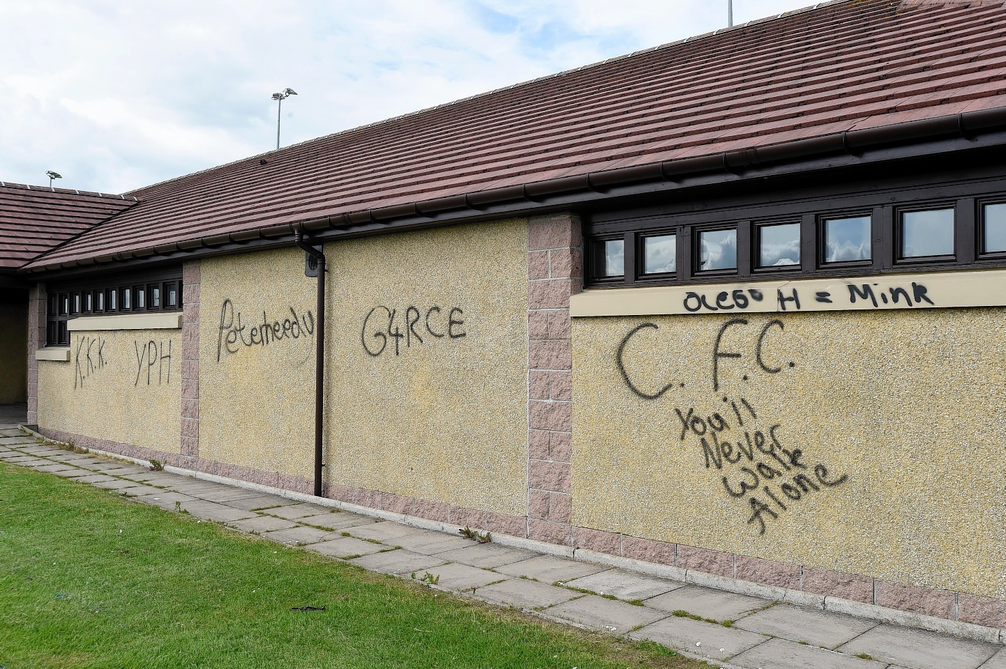 Graffiti on Peterhead's Lord Catto Pavilion