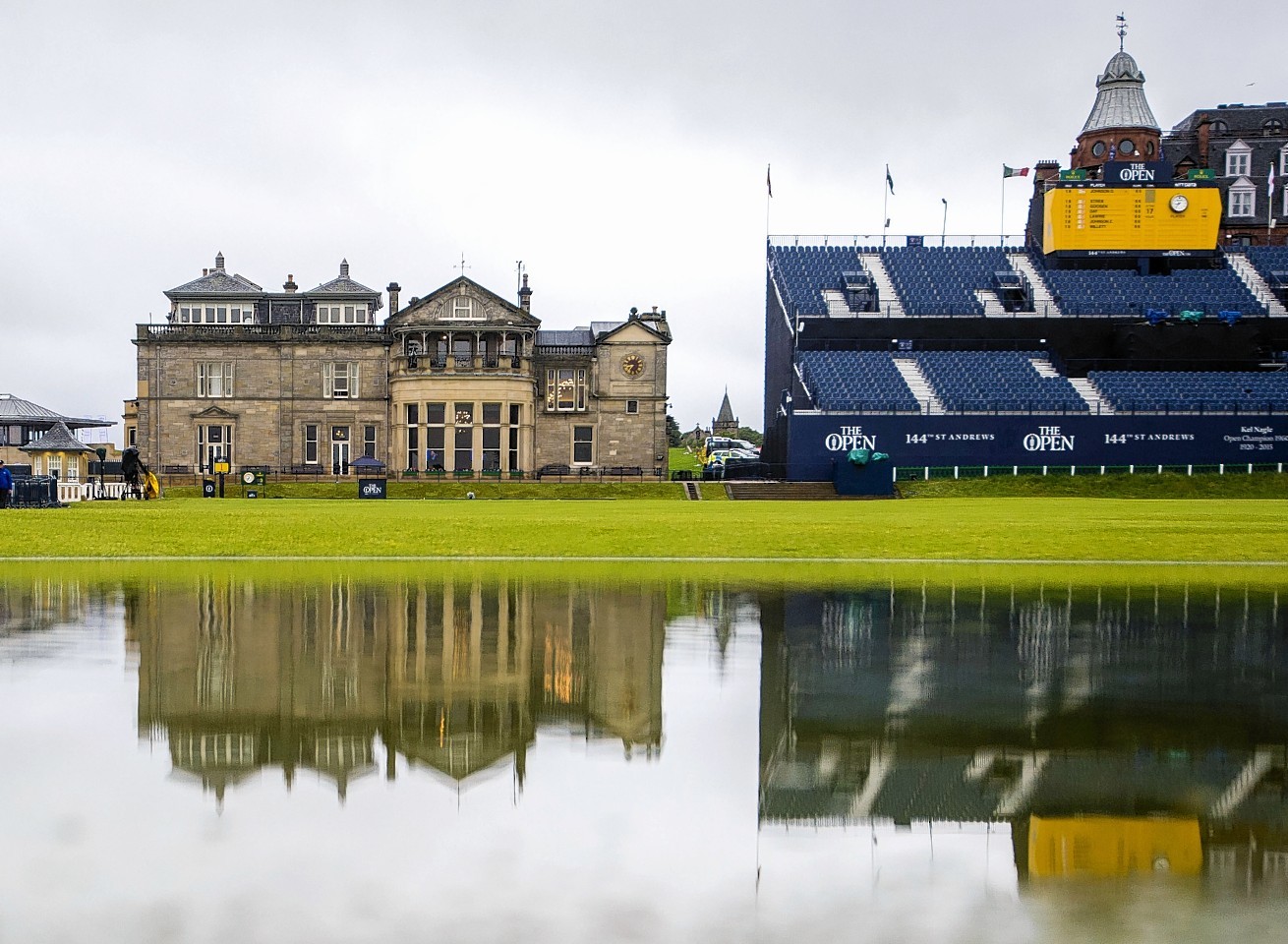 A wet day at The Open on Friday