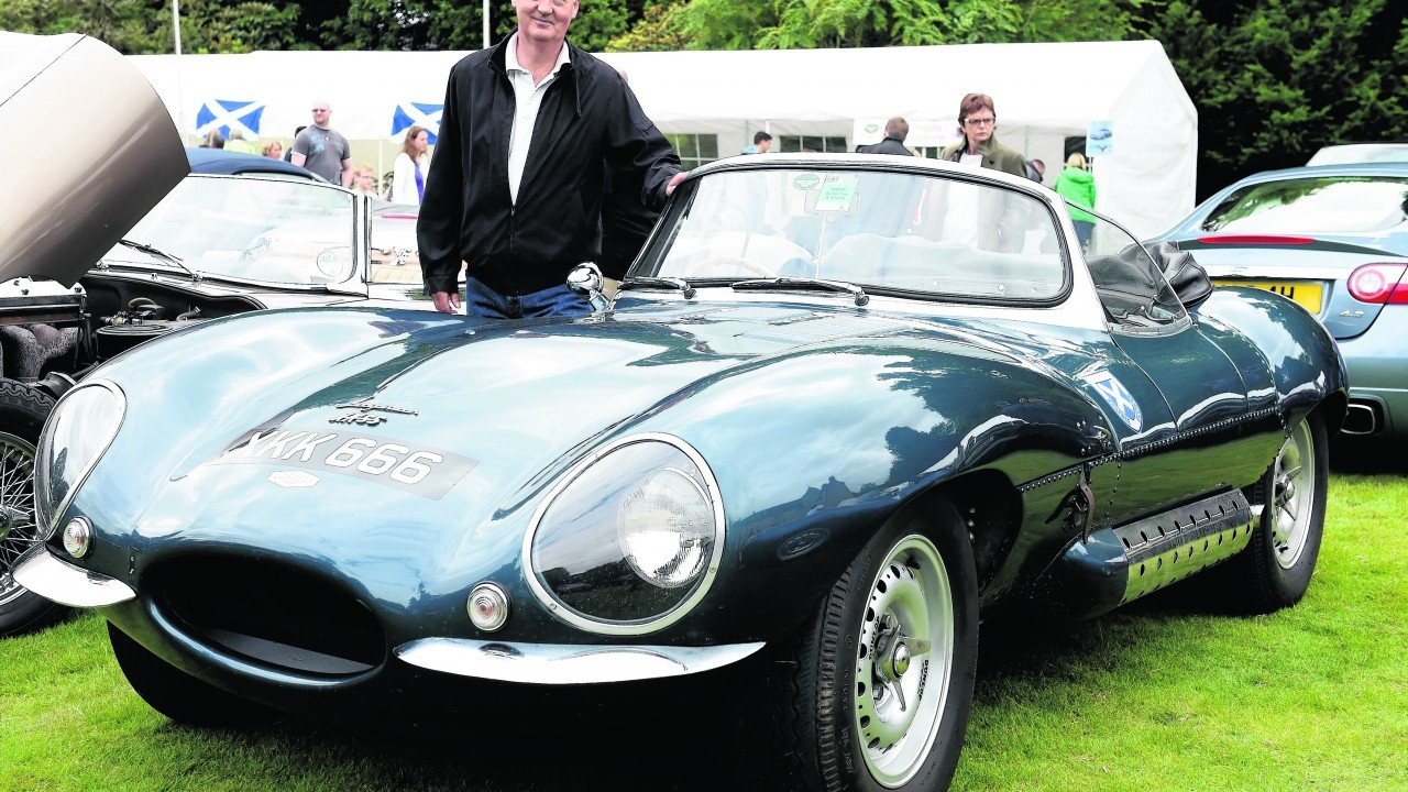 Mike Doig with his Jaguar XKSS replica.