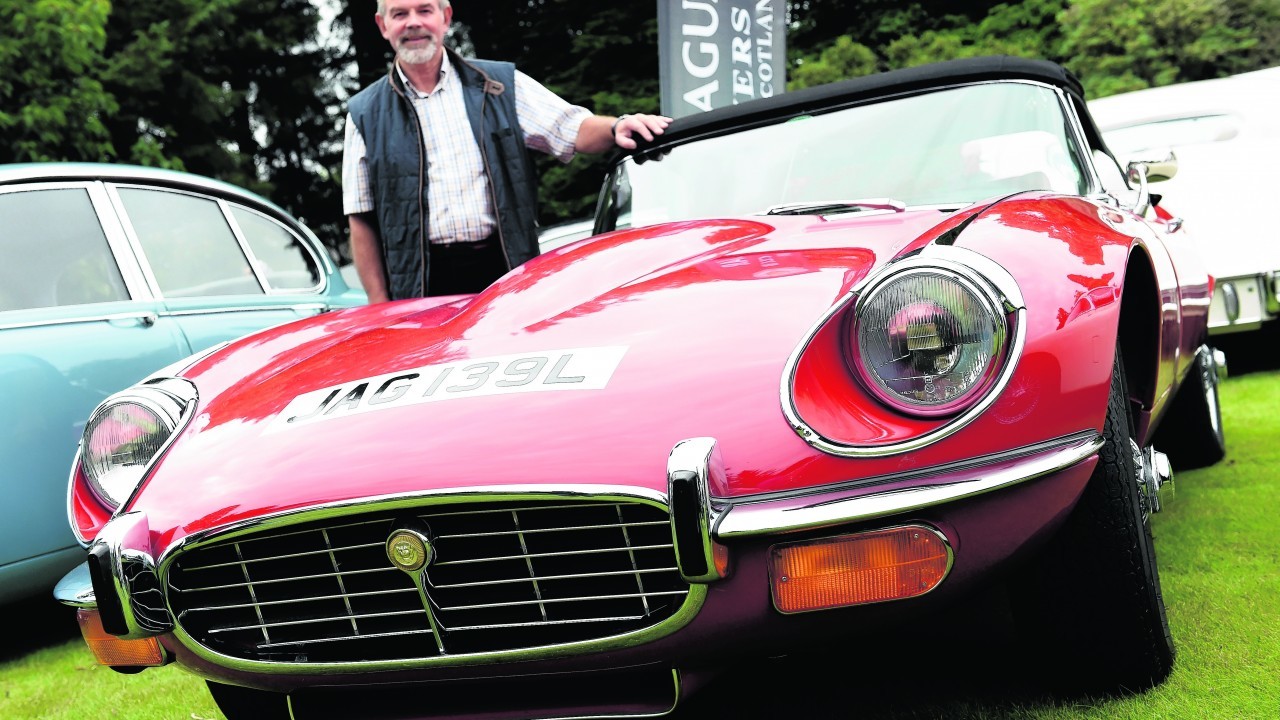 Tom Taylor with his Jaguar series 3 E-type V12.