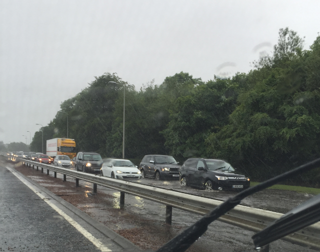 Flooding on the A90 at the AECC