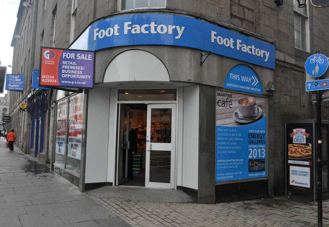 Foot Factory before it closed in April 2013.