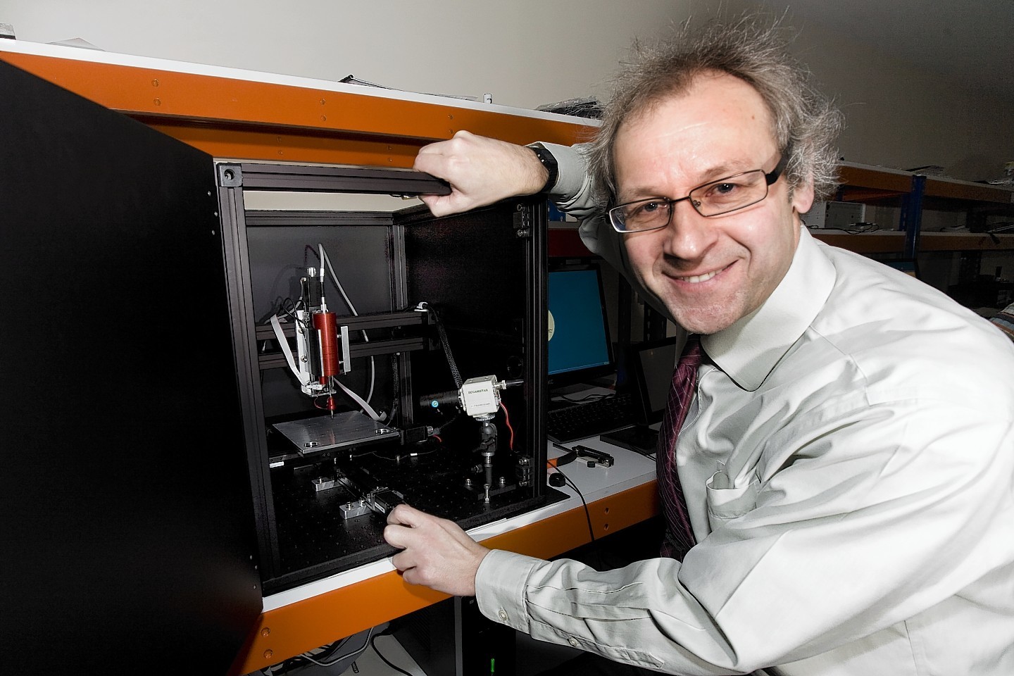 Professor Iain Baikie ceo of KP Technology, Wick, with one of the company's products.