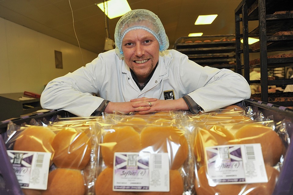 Murdoch Allan MD Paul Allan in the bakery at Hatton