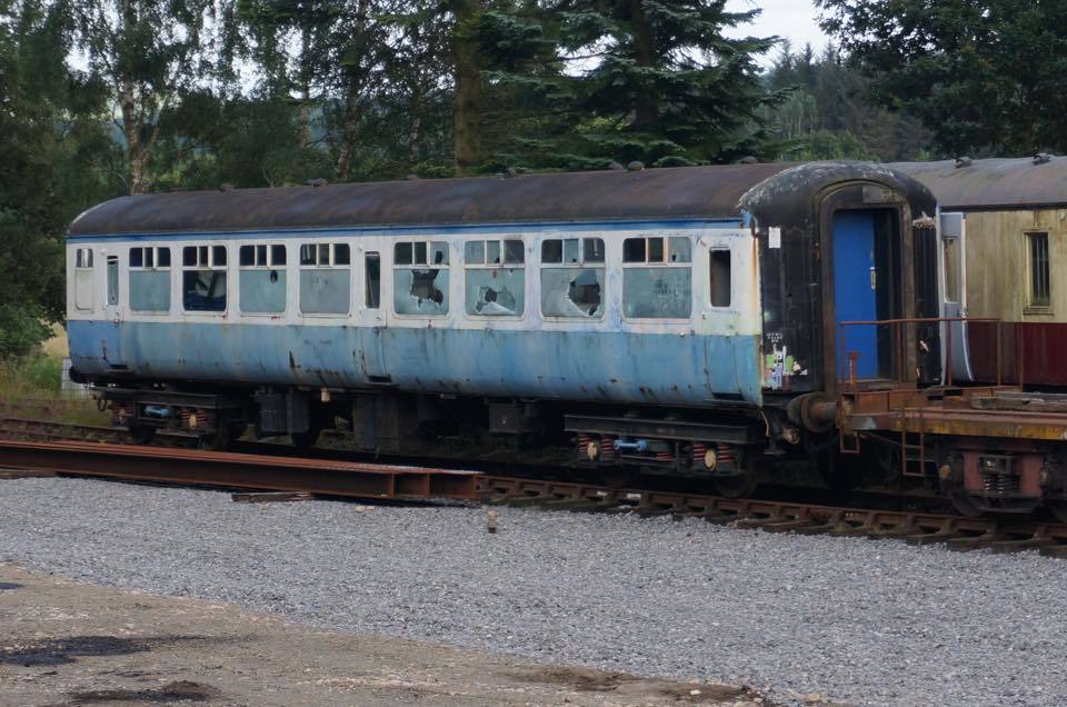Police are investigating after thugs used bricks and stones to smash the windows of a 1950s-era carriage at Crathes