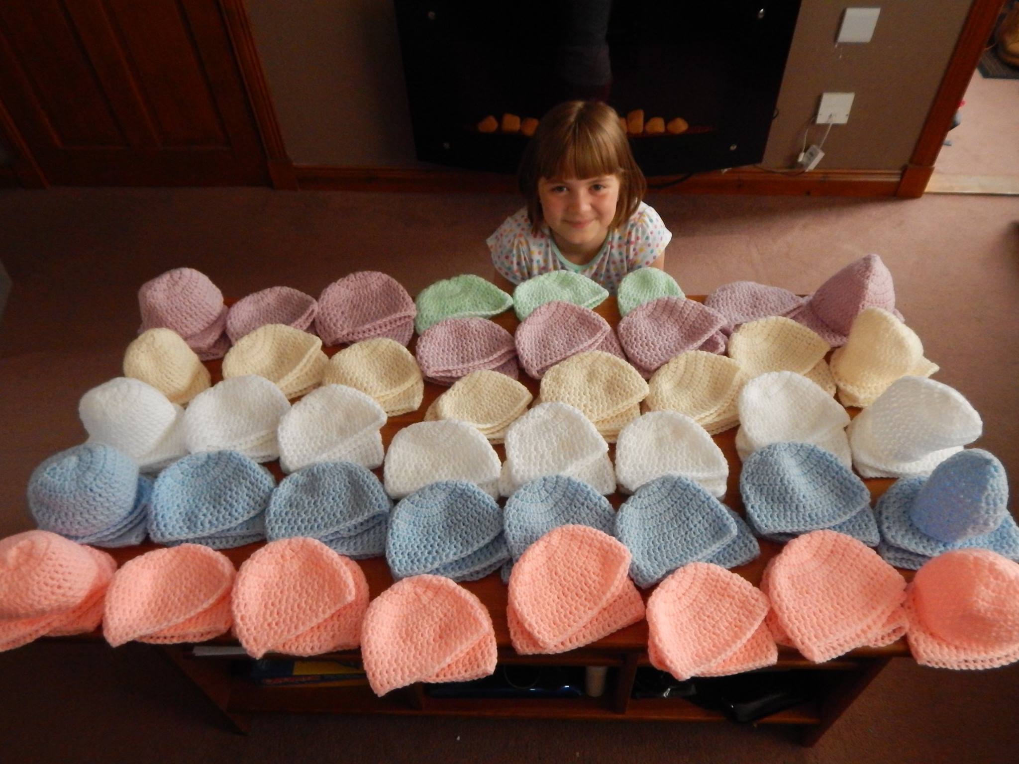 Chloe Milne spent countless hours over the holidays knitting the tiny garments for infants in Dr Gray's Hospital in Elgin