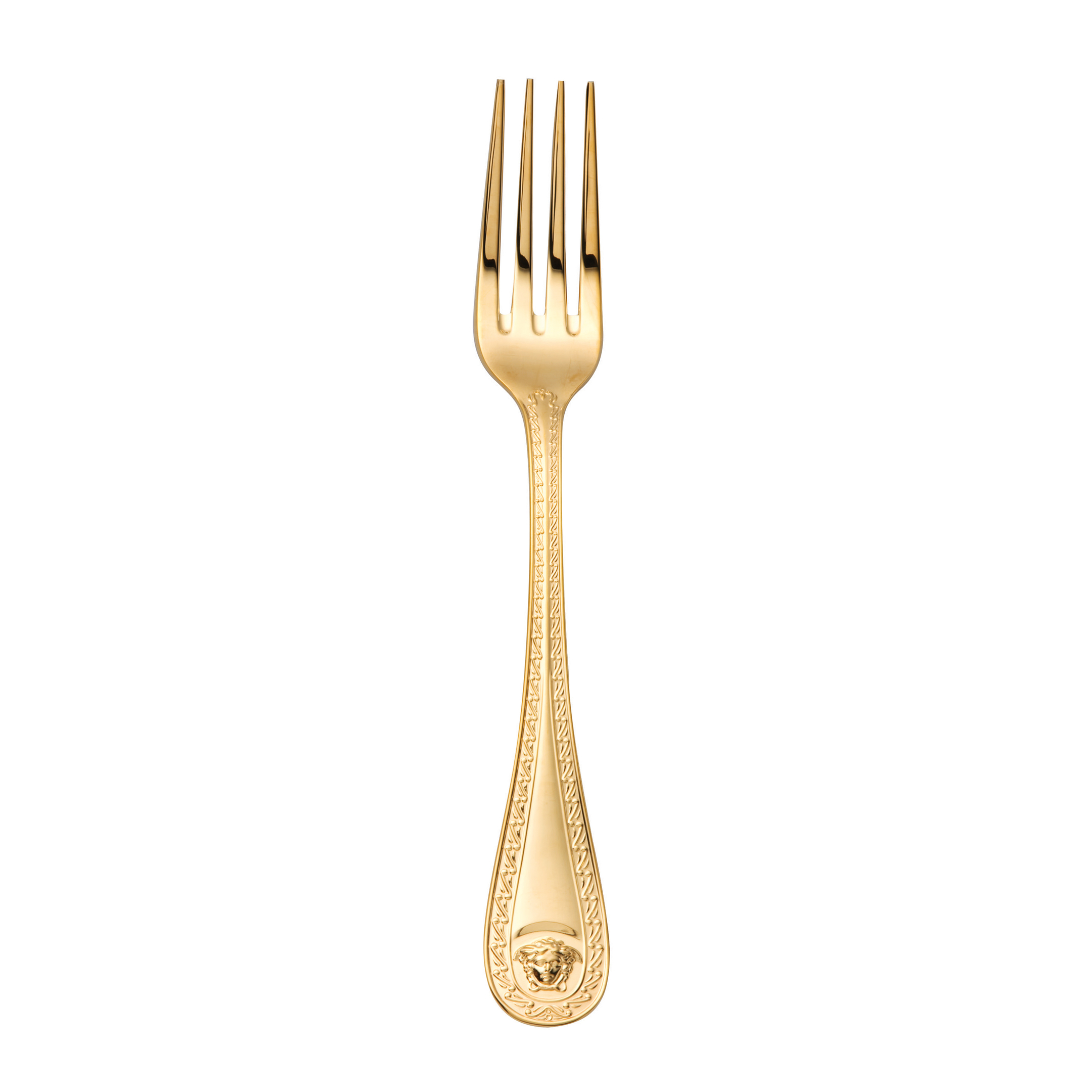 5 Versace Medusa Dinner Fork - Gold