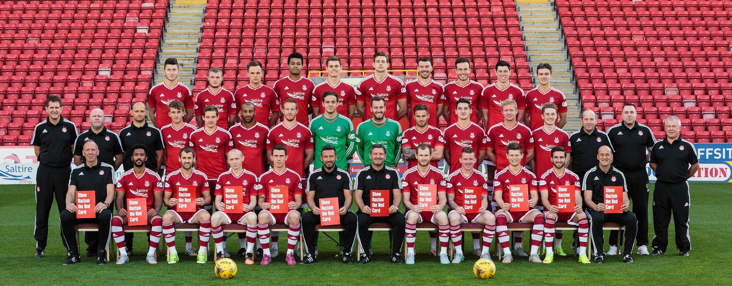Parker and the rest of the Dons team at yesterday's official photoshoot