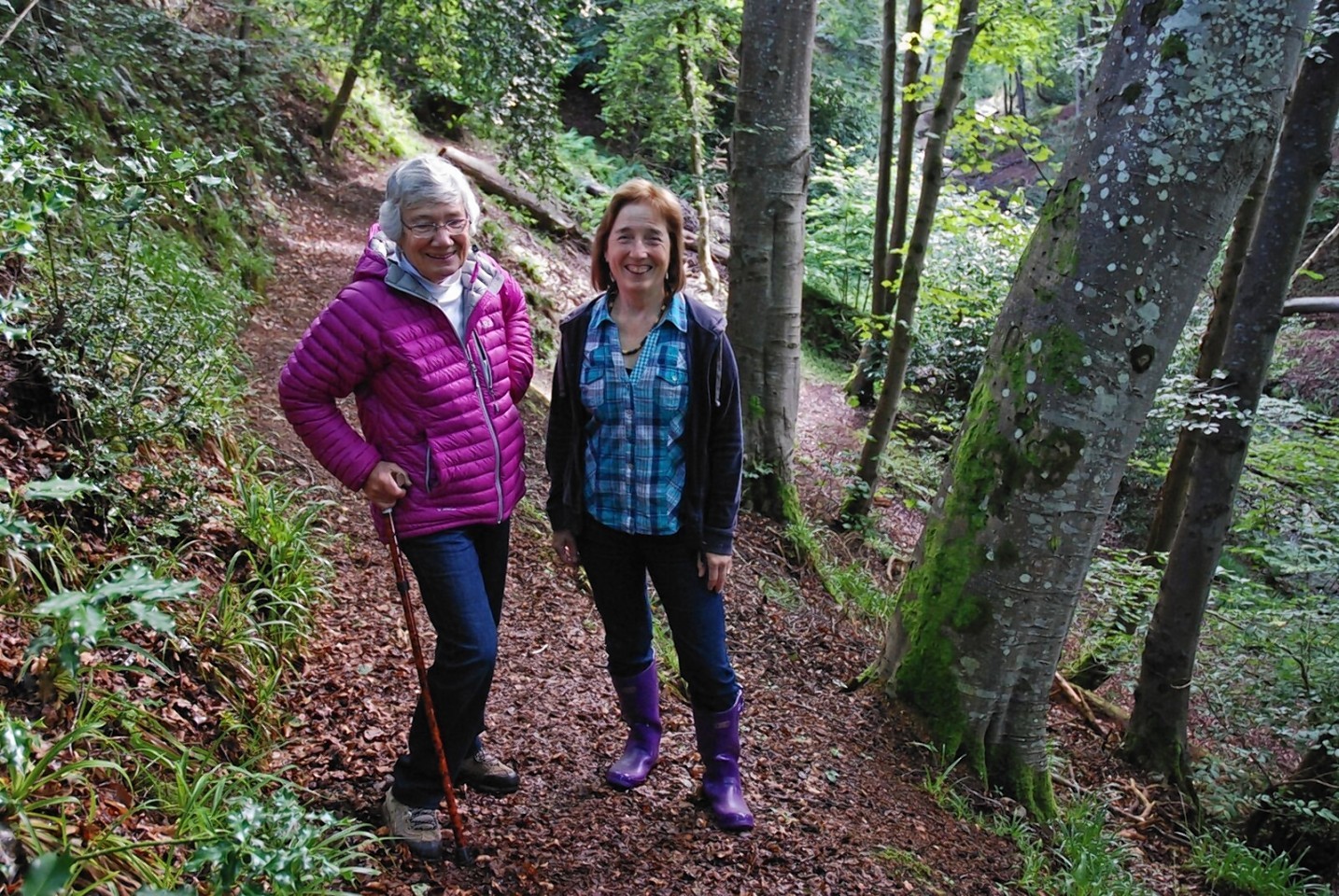 Aithne Barron, owner of the woodland, and Gina O’Brien, chairman of the trustees eager to bring the woodland into community ownership.