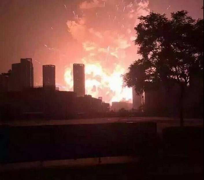 Pictures of the explosion have been shared on social media