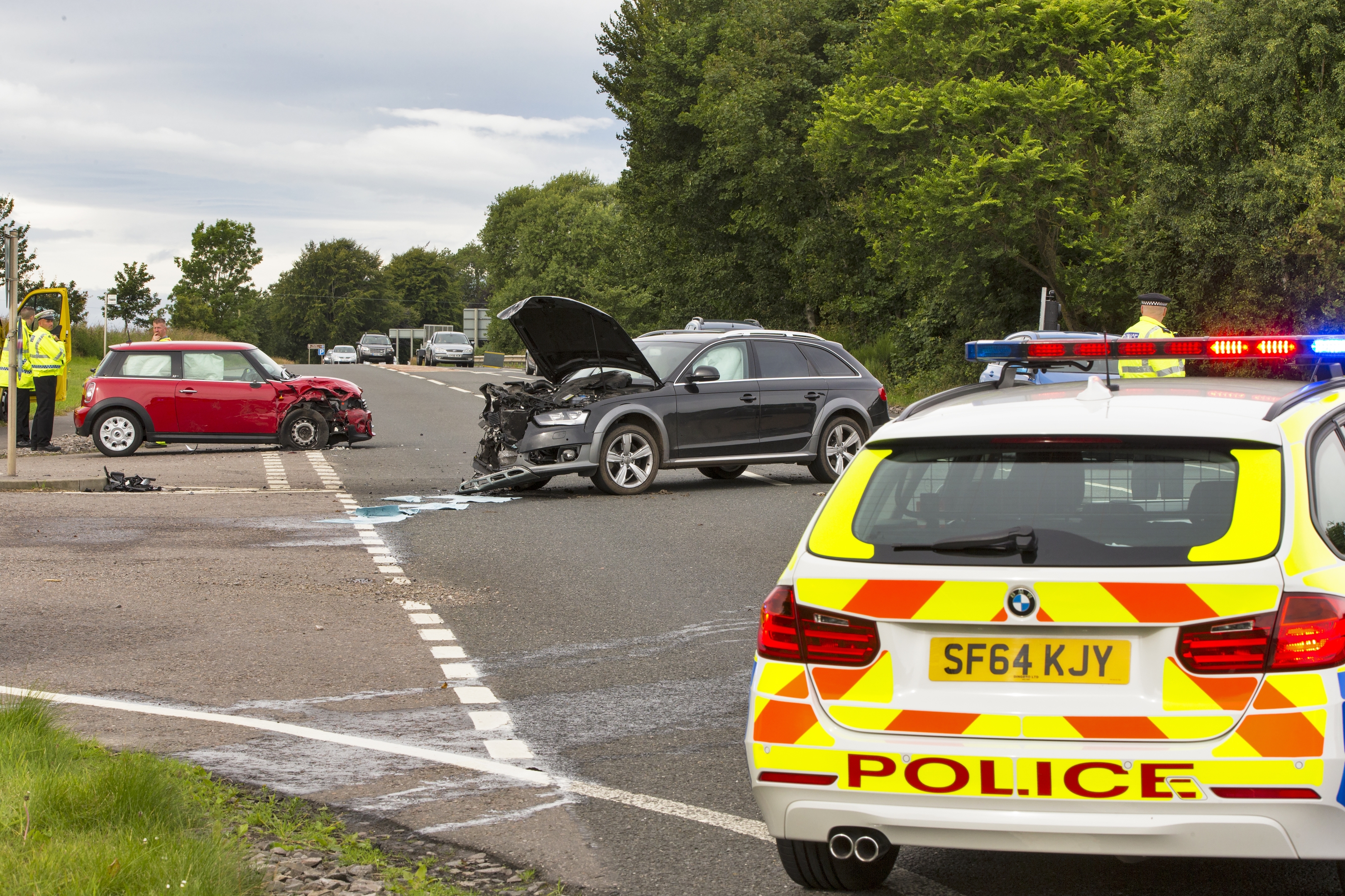 The accident happened at around 8.30am on the A96 Aberdeen to Inverness road