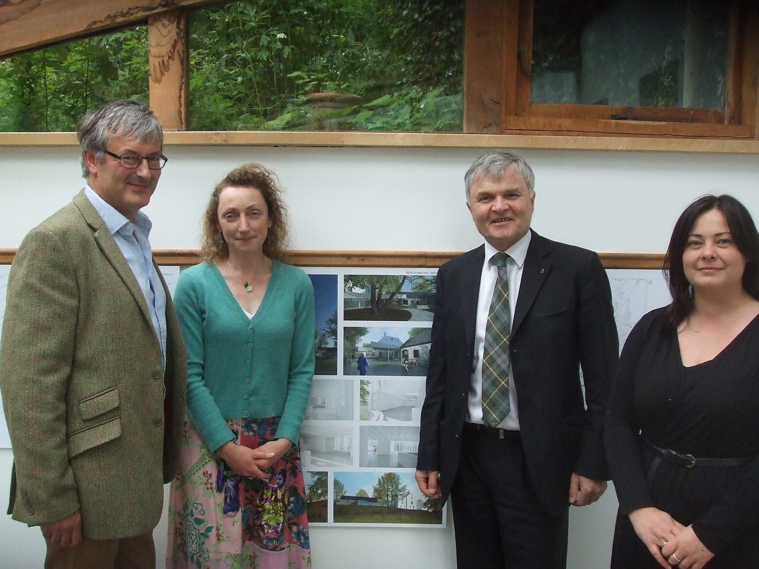 Mike Mackenzie with Dr Sharon Webb and colleagues at Kilmartin Museum