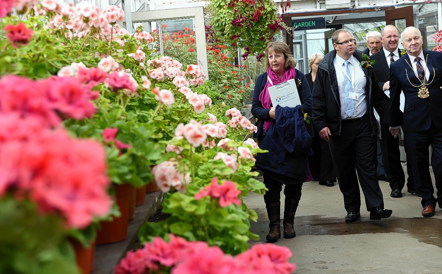 Judges from Beautiful Scotland during a previous visit to Duthie Park Winter Gardens