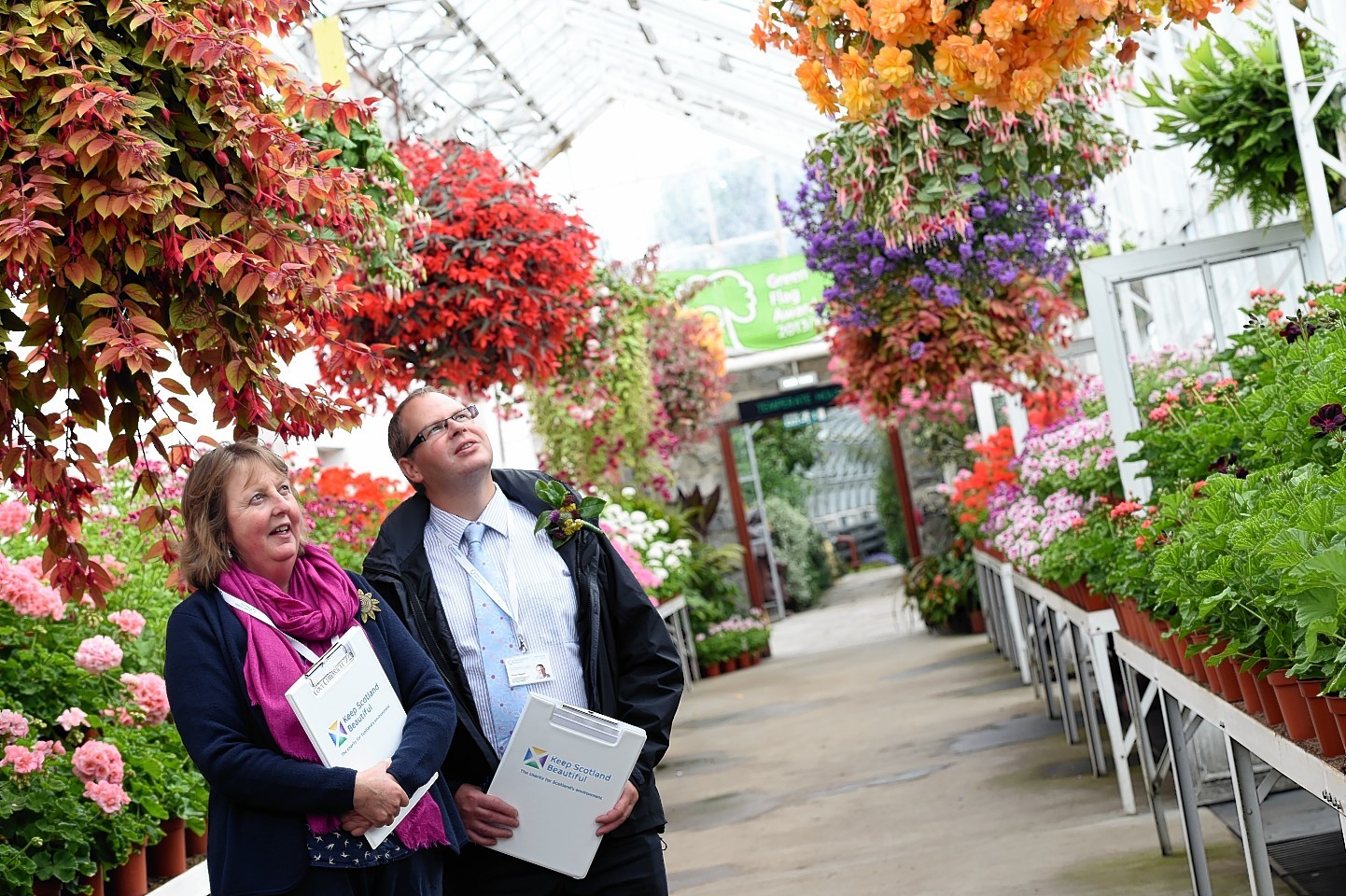 Judges from Beautiful Scotland visited Duthie Park Winter Gardens. Picture by Kami Thomson