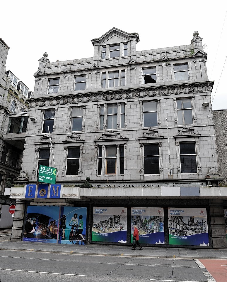 The disused Esslemont and Macintosh building