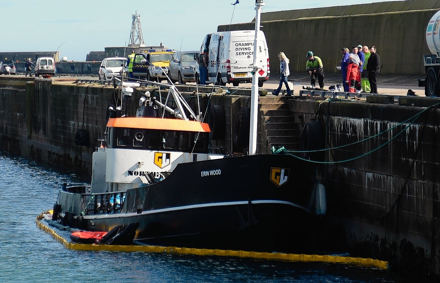 The Erin Wood at Peterhead harbour