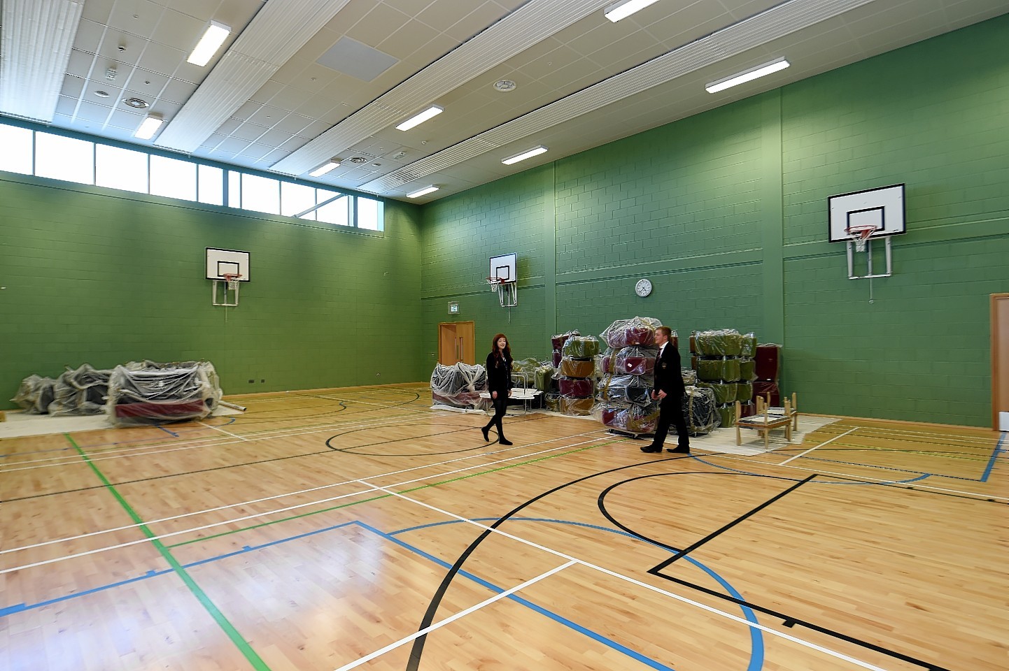 One if the gymnasiums of the new Ellon Academy. Picture: Kevin Emslie.