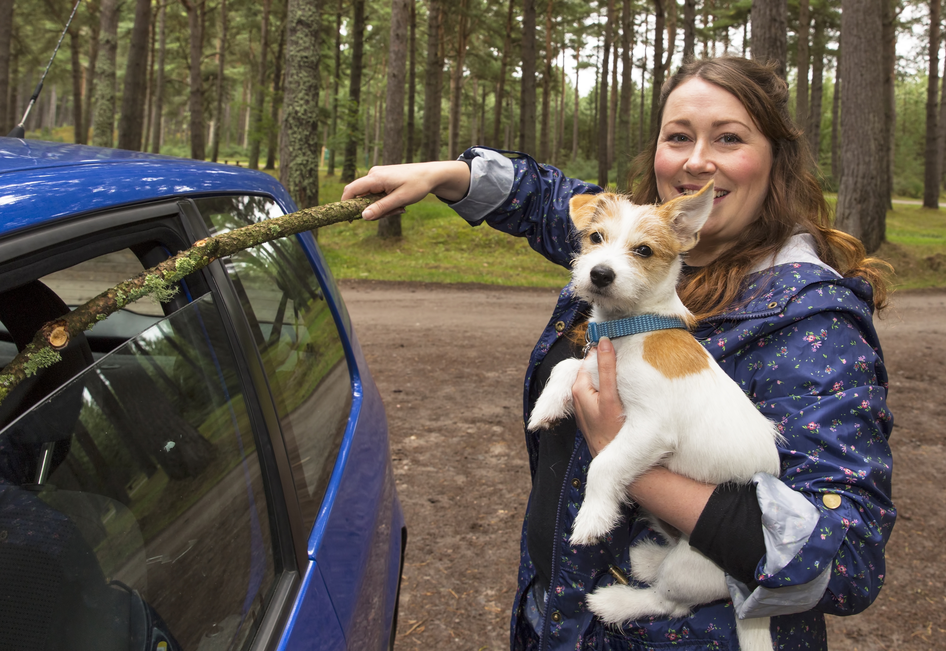 This is Emma Archibald retrieving her keys with a stick from her car.