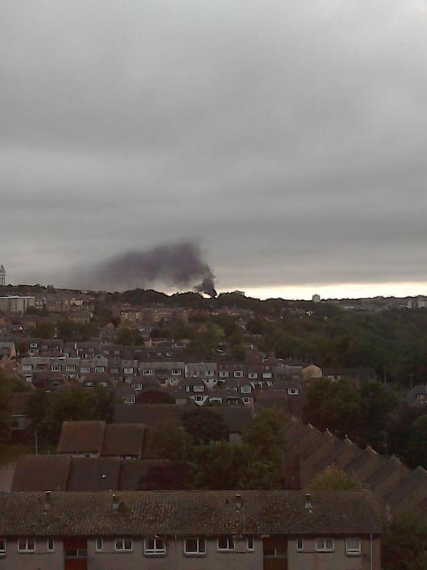 Fire at Northfield - picture courtesy of Paul Wilson