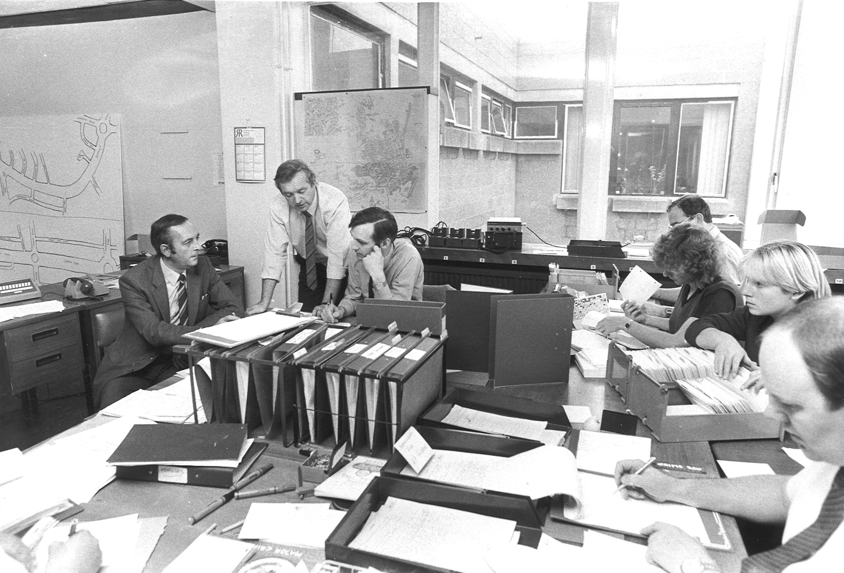 A look inside the incident room at Police Headquarters on Queen Street during the investigation 