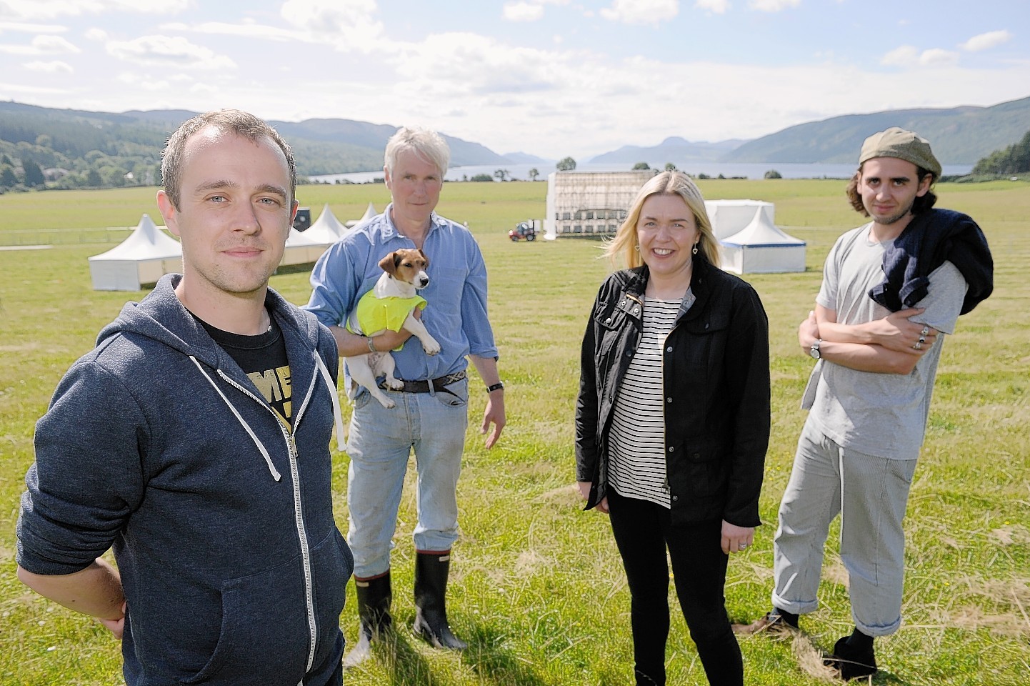 The Groove Loch Ness organisers Dougie Brown, Joe Gibbs, Caroline Campbell and Sam Barker