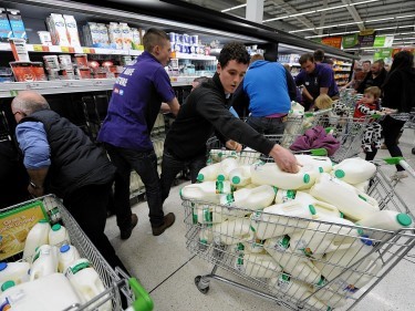 Milk raids in a supermarket in Ayrshire