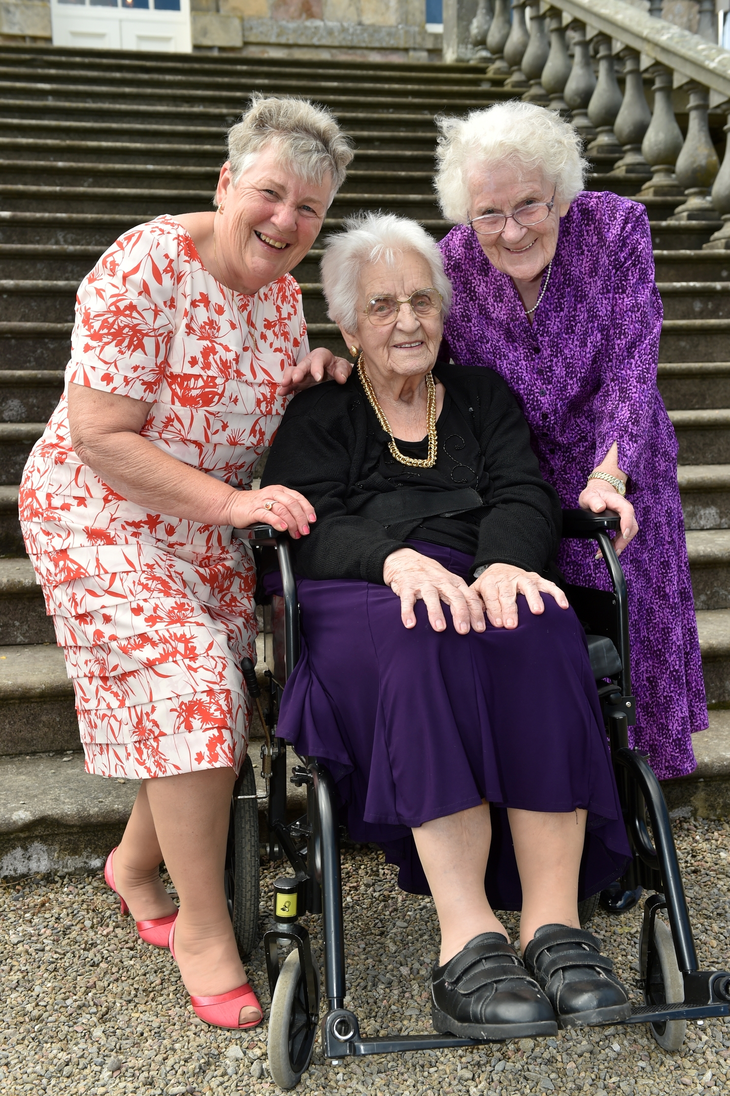 Mary Hutchison (left) with her mum Mary Bannerman (right) and also another mum Annie Nicholson (centre) Mary Hutchison 