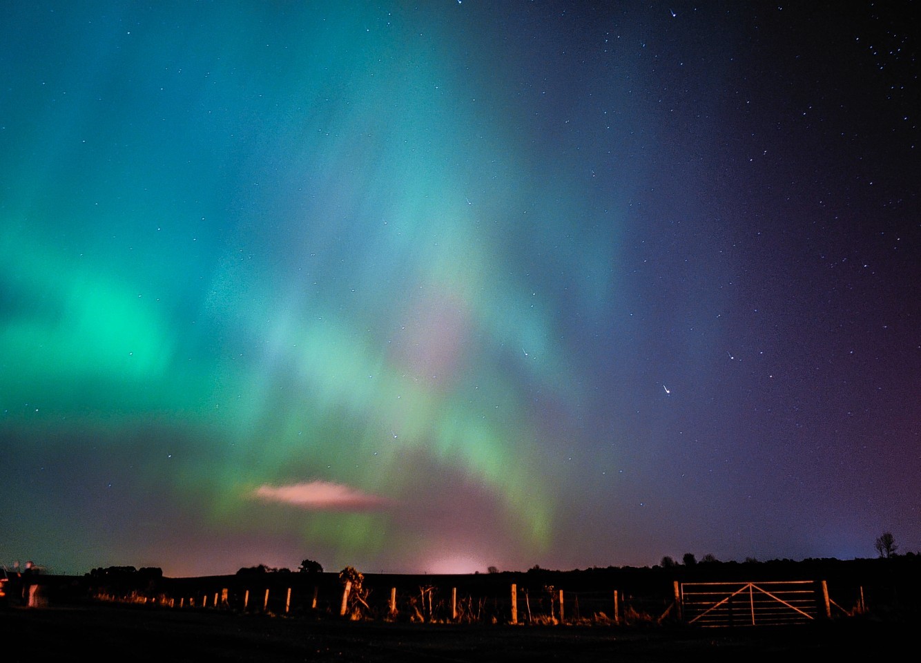 Northern Lights over Inverness and the Moray Firth