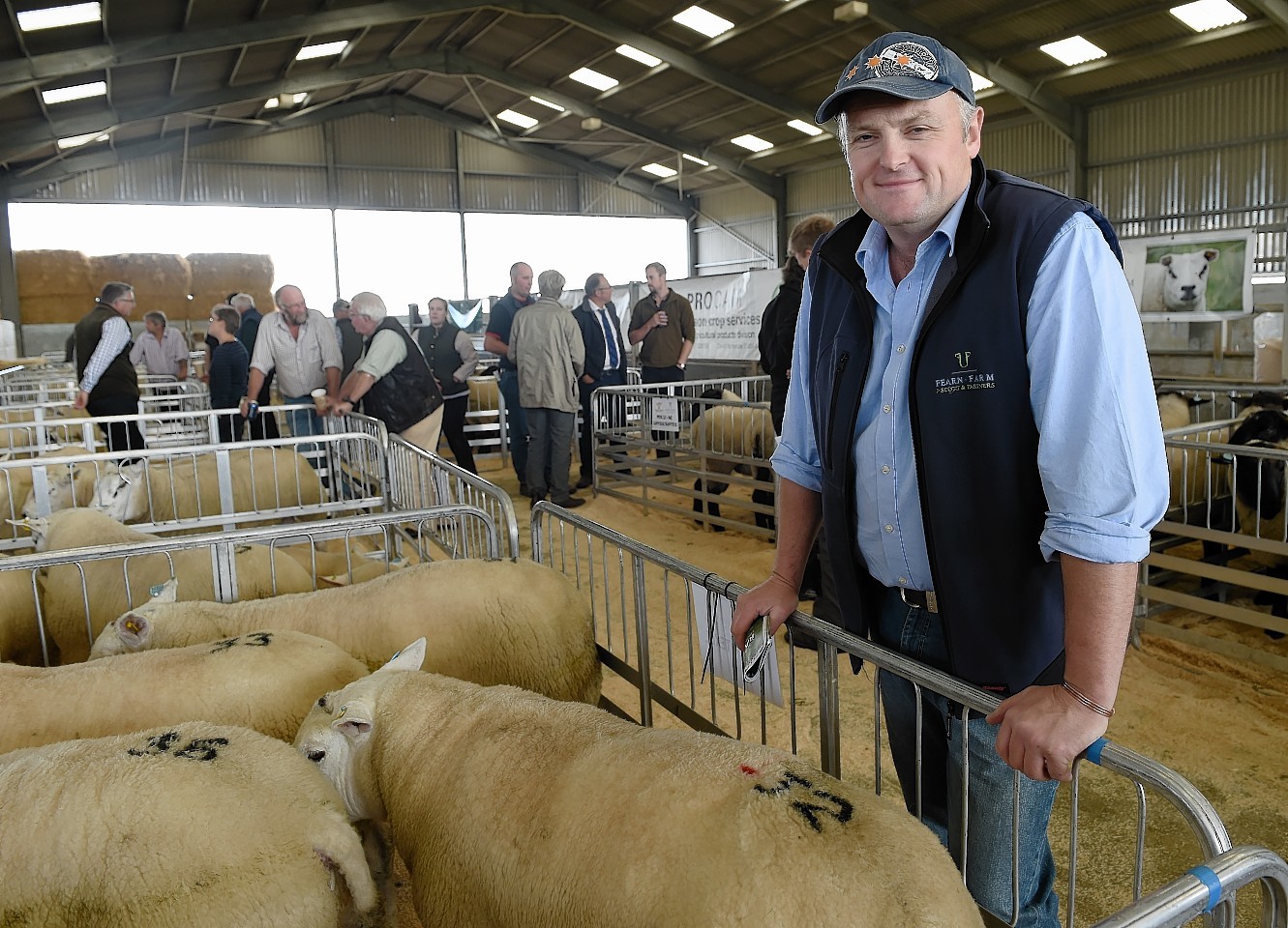 John Scott at one of his on-farm livestock sales.