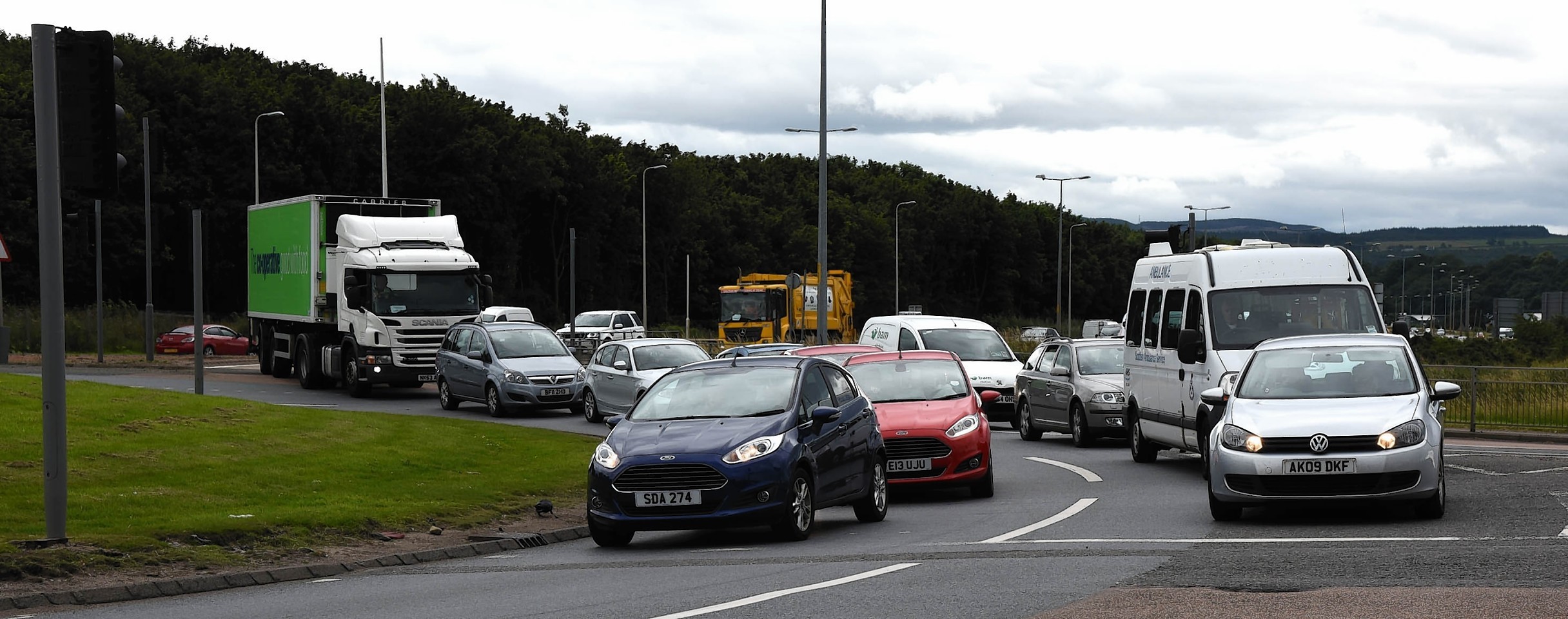 Heavy traffic is expected on Friday at the Kessock Bridge roundabout
