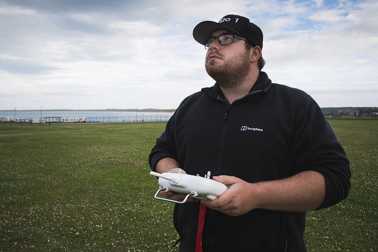 Kristopher Taylor controlling the drone