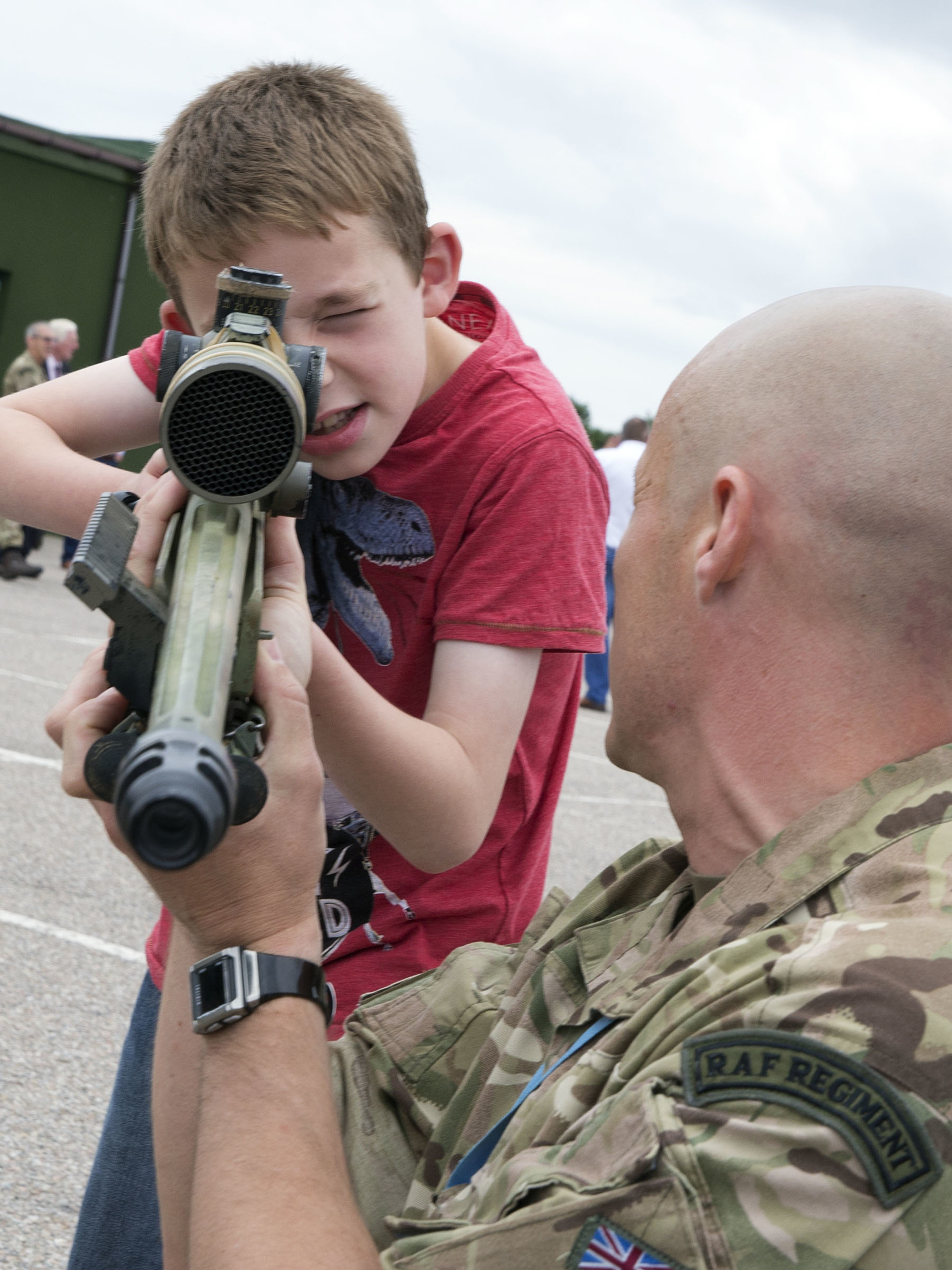 Lewis Bond gets to handle a modern sniper rifle