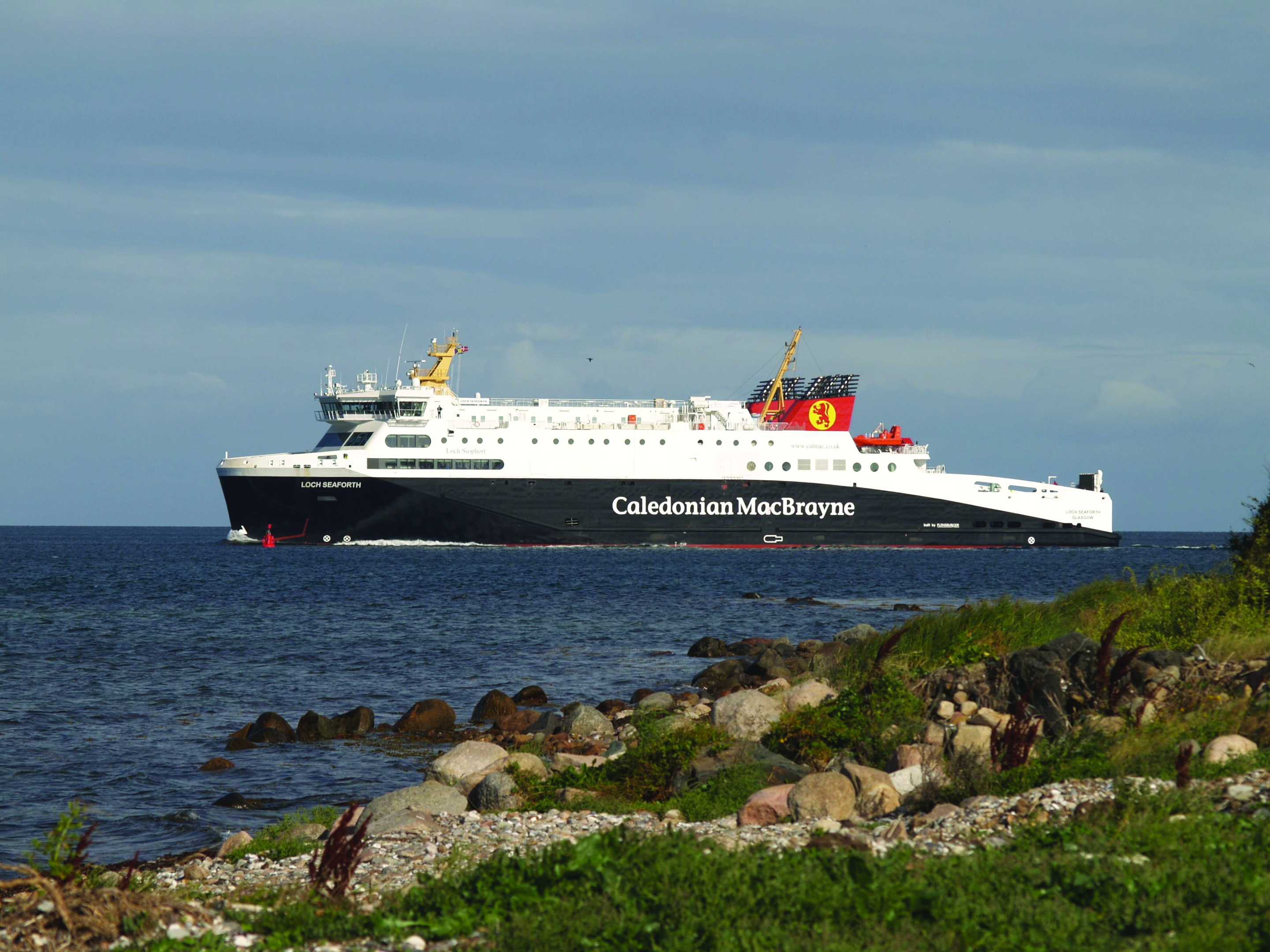 MV Loch Seaforth which assisted in the rescue of a swimmer attempting to cross the Minch