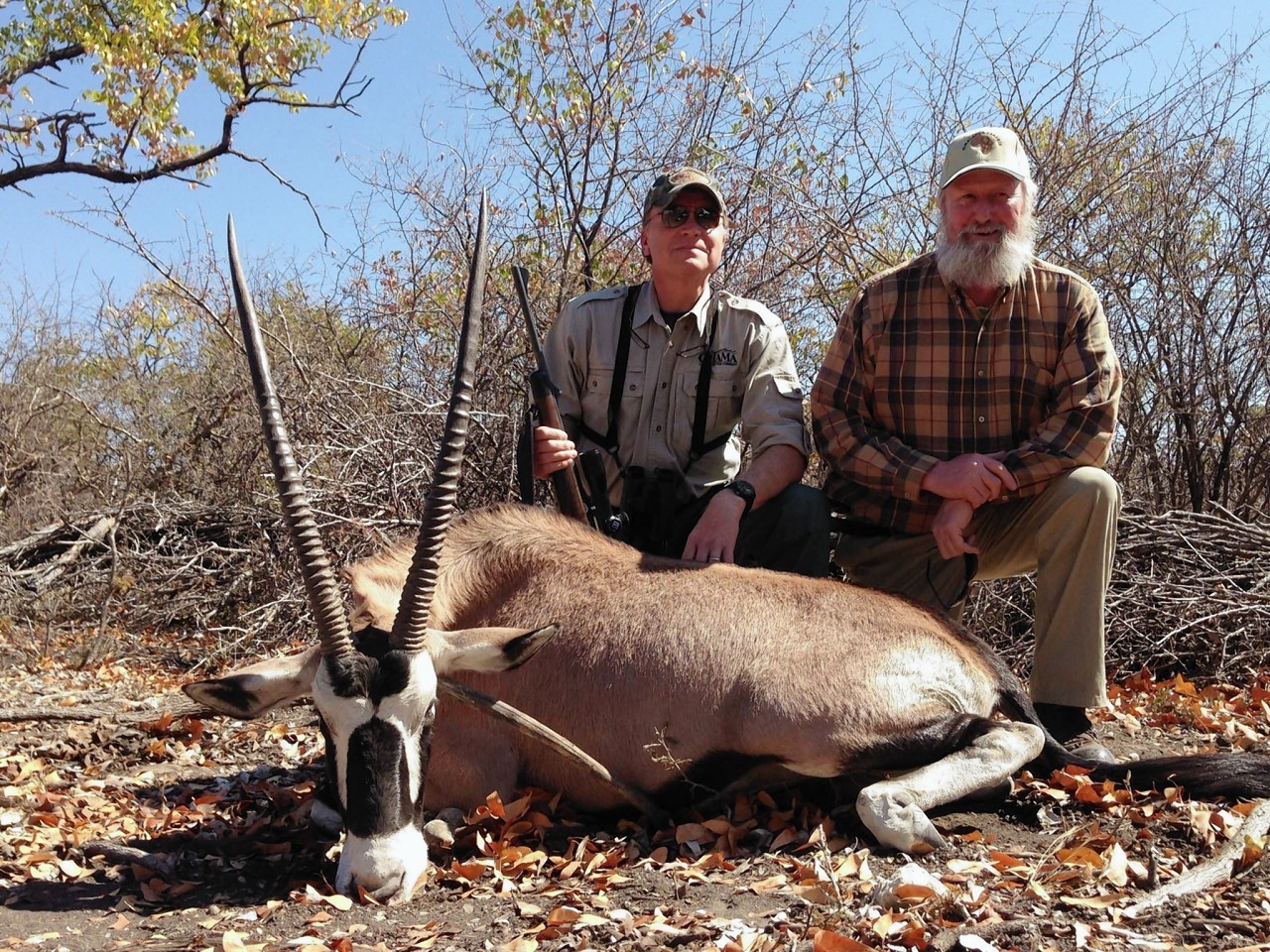 Peter Swales (right) on a hunt in Africa