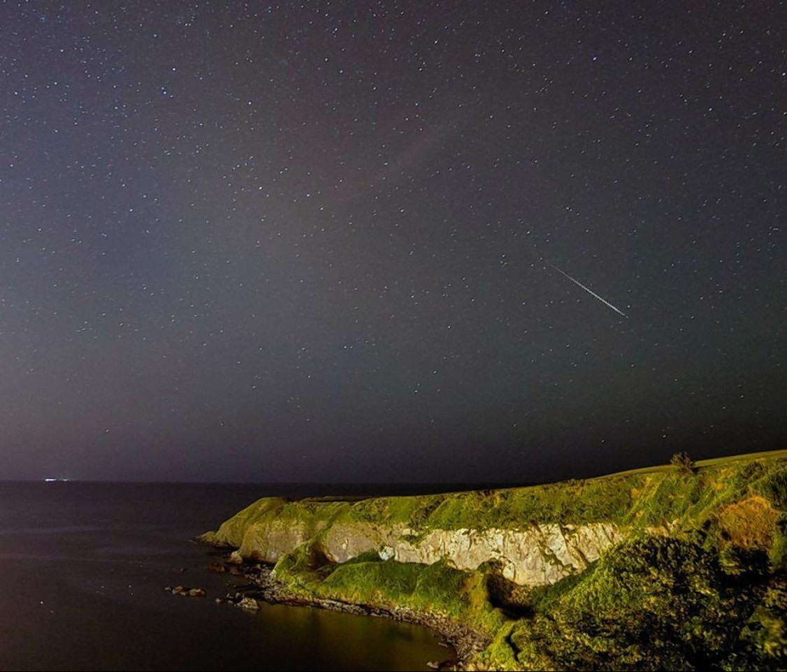 Perseid Meteor Shower over Downies Point in Stonehaven. Picture by Brian Doyle