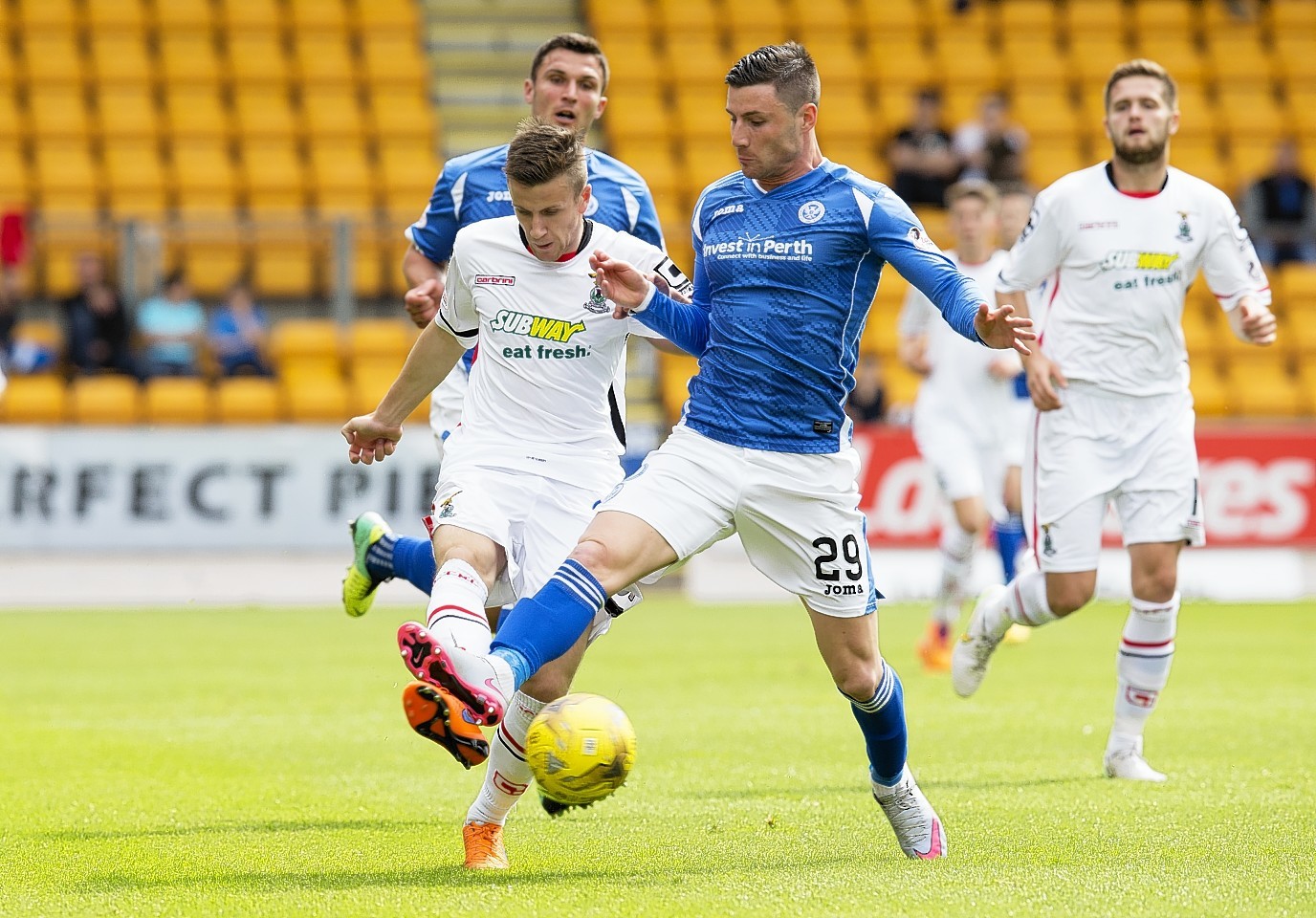 LIam Polworth, left, is out of contract with Caley Thistle at the end of the season.