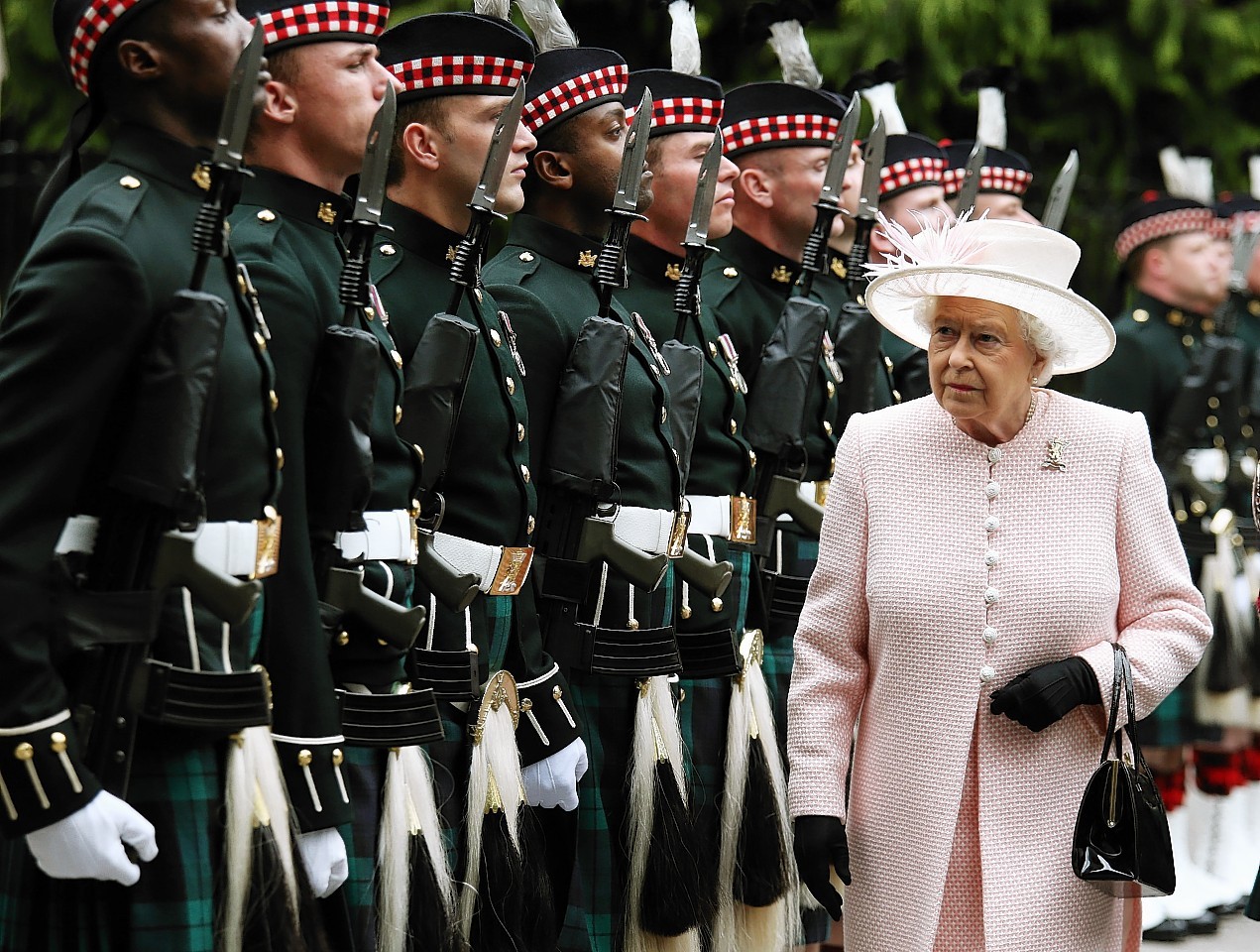 The Queen arriving in Balmoral this 