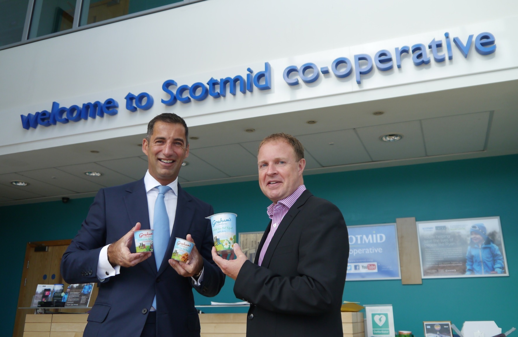 Robert Graham with Colin McLean from Scotmid