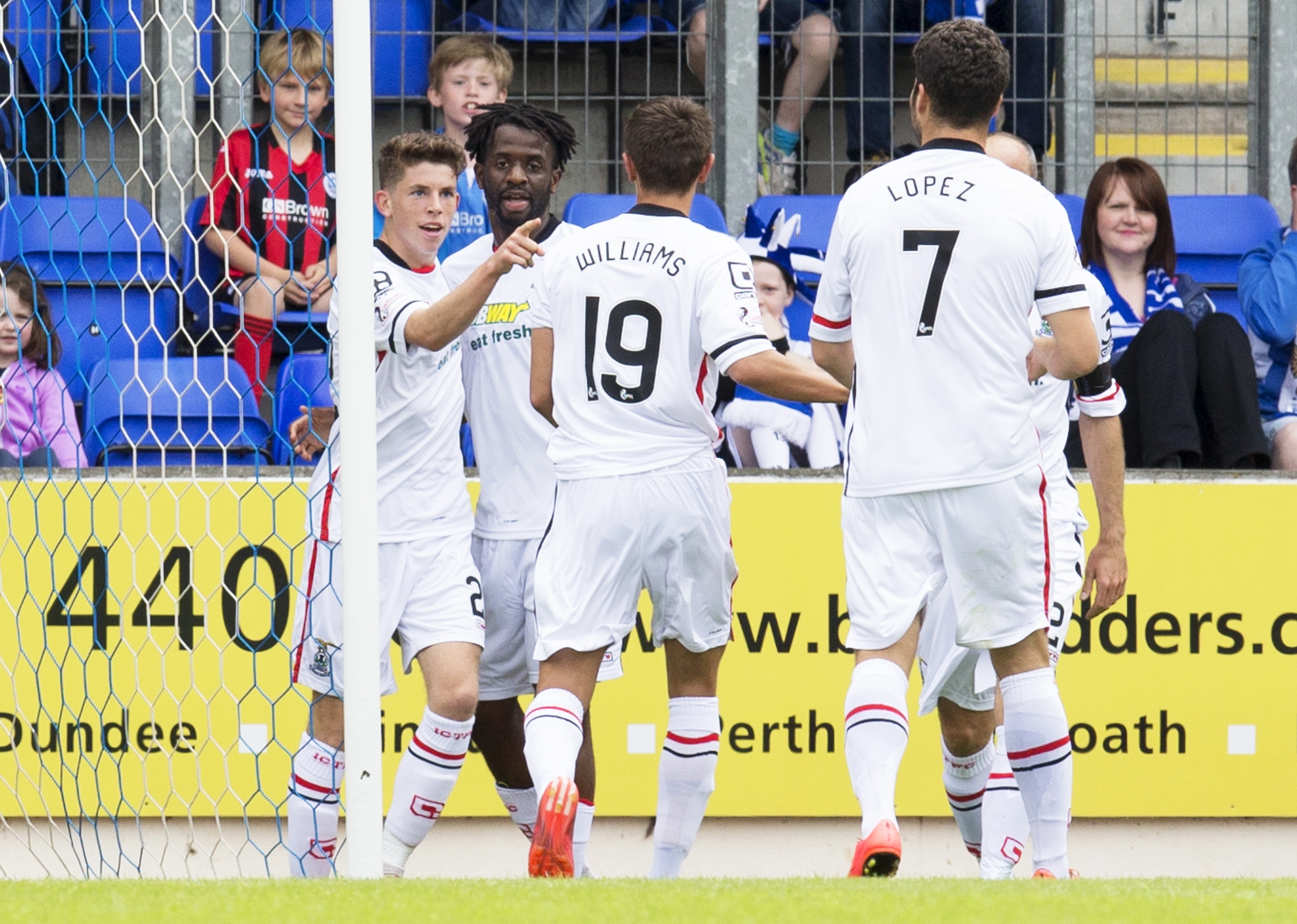 Inverness' Ryan Christie celebrates opening the scoring on Saturday
