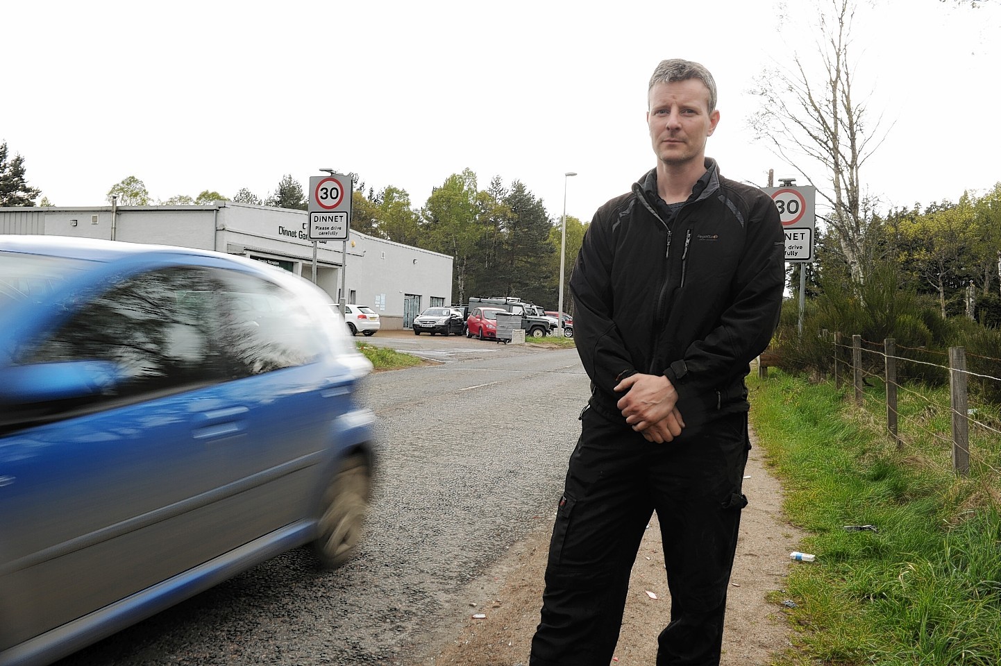 Scott McHardy, of Dinnet Garage, has been campaigning for the extension of the speed limit