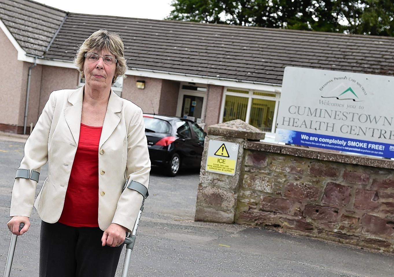 Susan Neal outside Cuminestown Health Centre. Picture by Kami Thomson