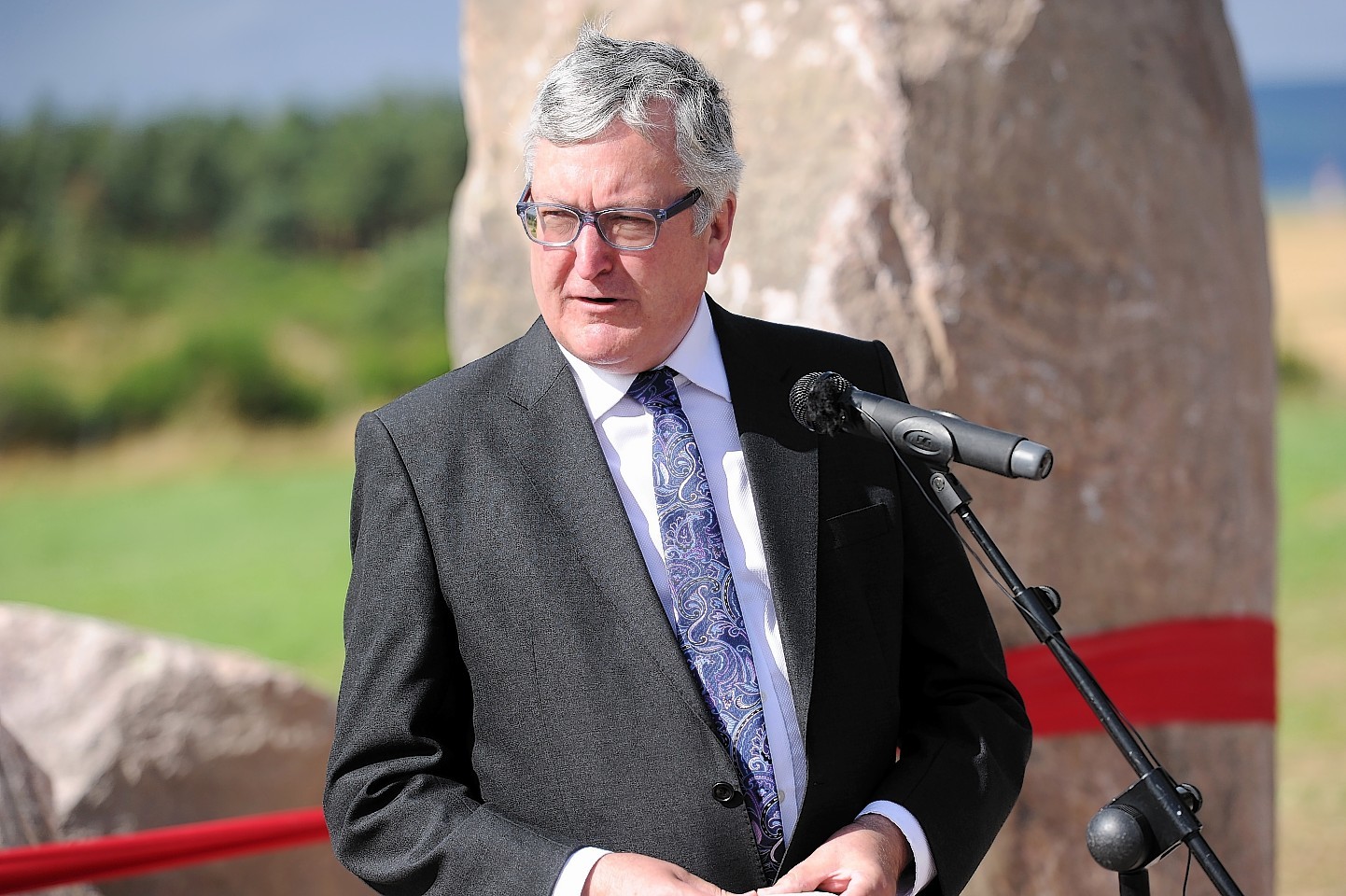 MSP Fergus Ewing speaks to the guests at the official launch of Tornagrain.