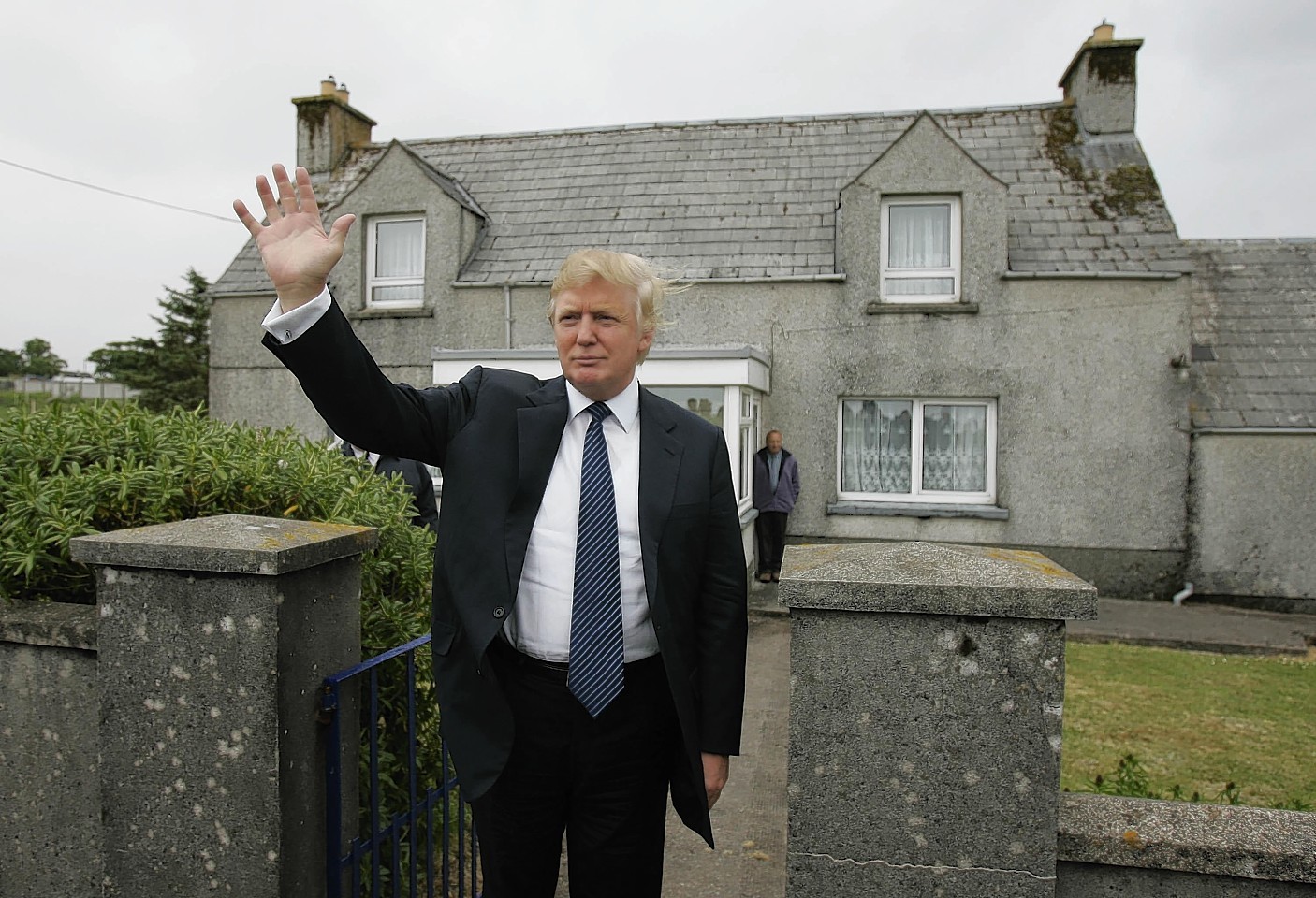 Tycoon Donald Trump at the house in Tong, on the Isle of Lewis, 