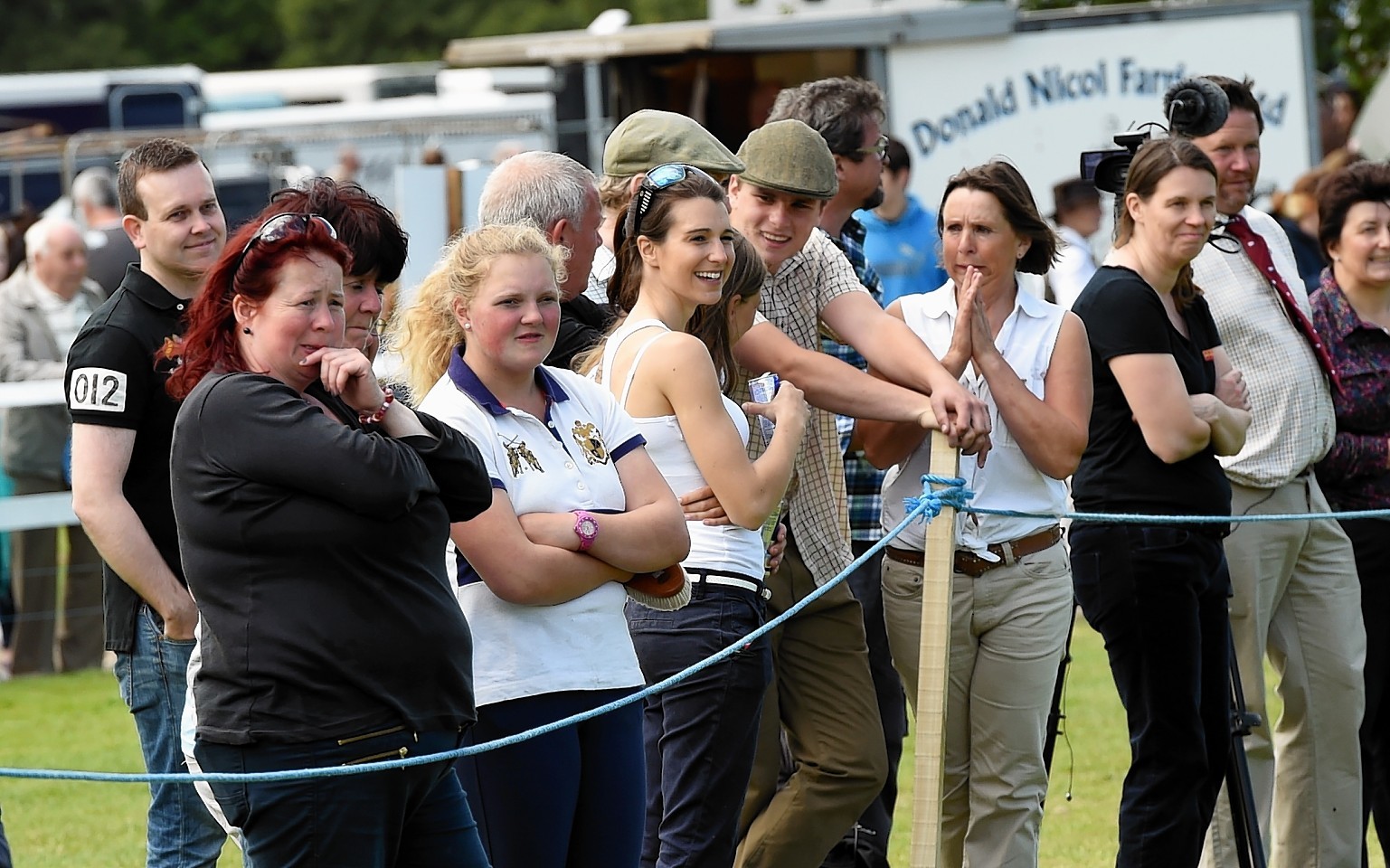 Spectators watching the horse judging at the Turriff Show. Picture by Kevin Emslie
