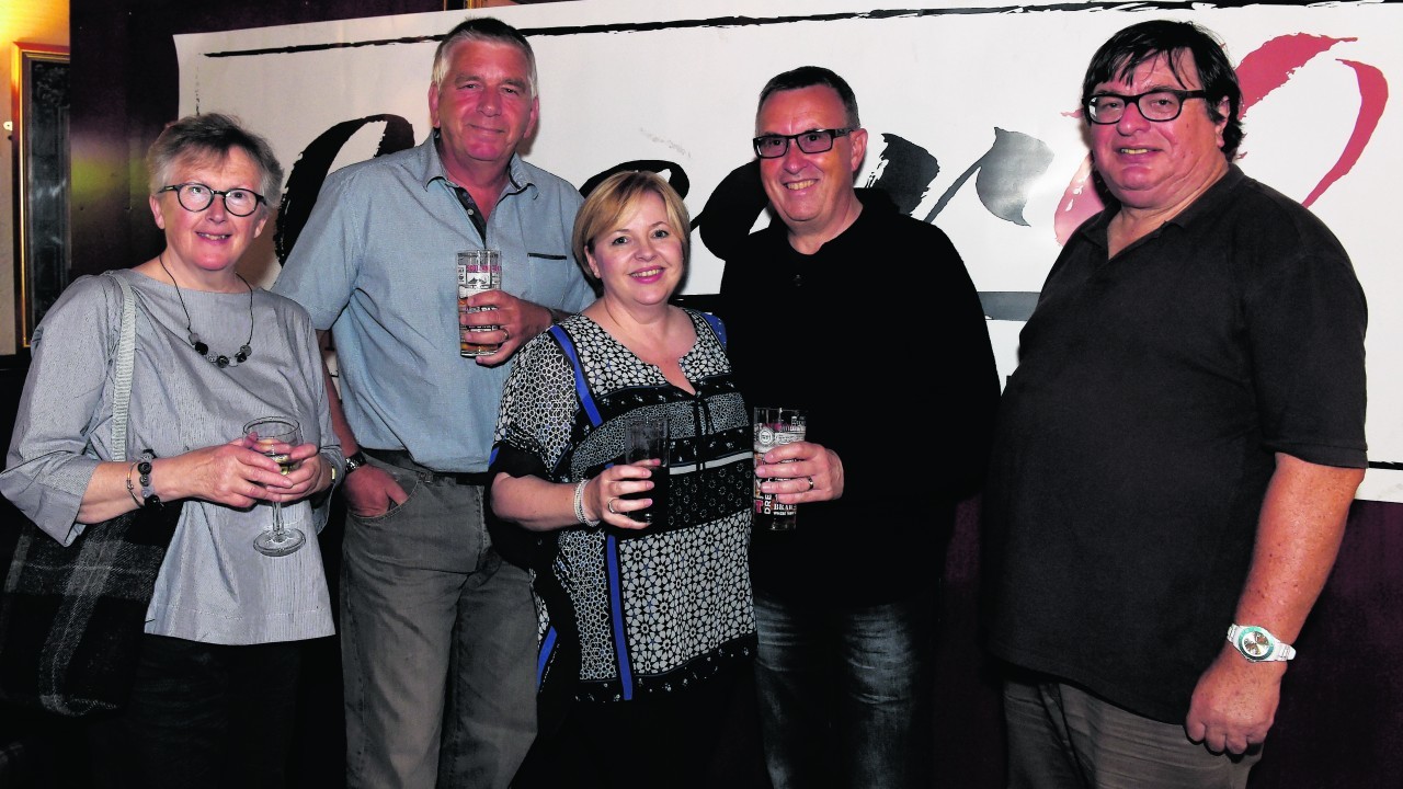Christine Buchan, Alex Forbes, Fiona McWilliam, Derek McWilliam and Alan Smith.
Picture by JIM IRVINE