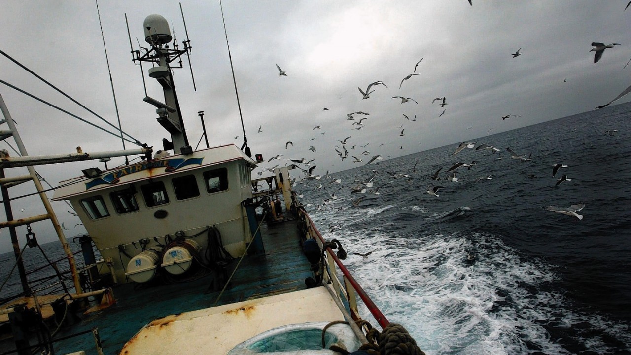 North Sea fishing vessel.