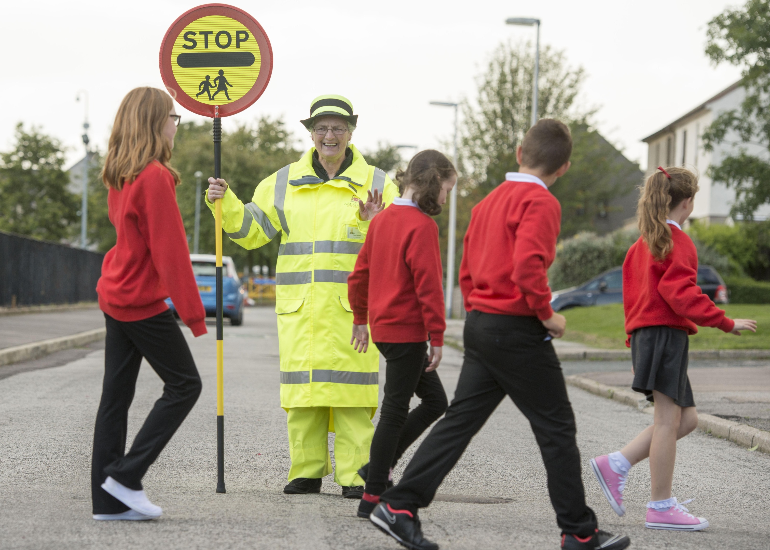Pear Rendall is back to work after being crowned the best crossing patroller in Scotland