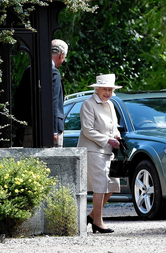 The Queen leaves the church. Picture by Colin Rennie