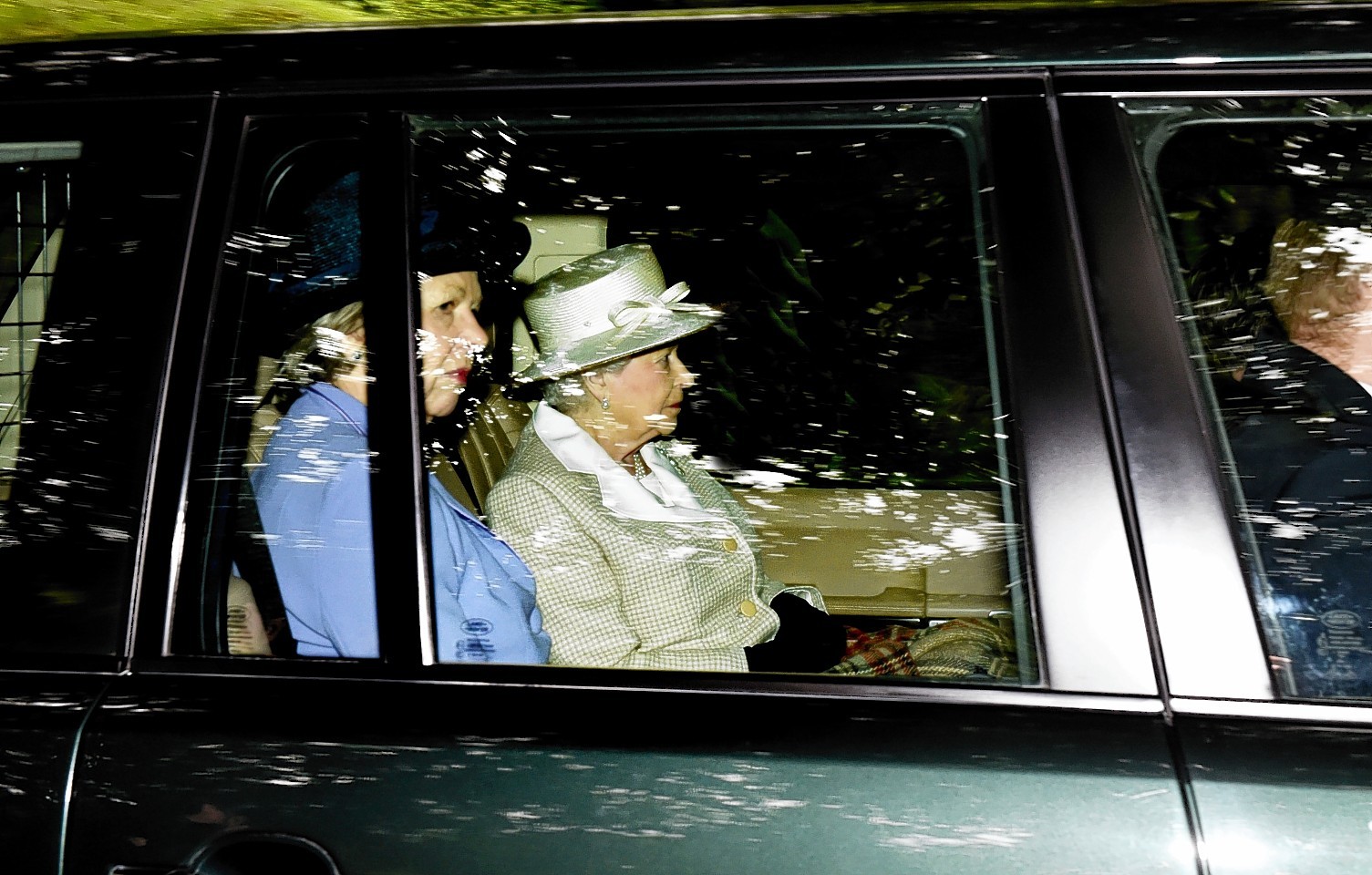 The Queen arrives at the church. Picture by Colin Rennie