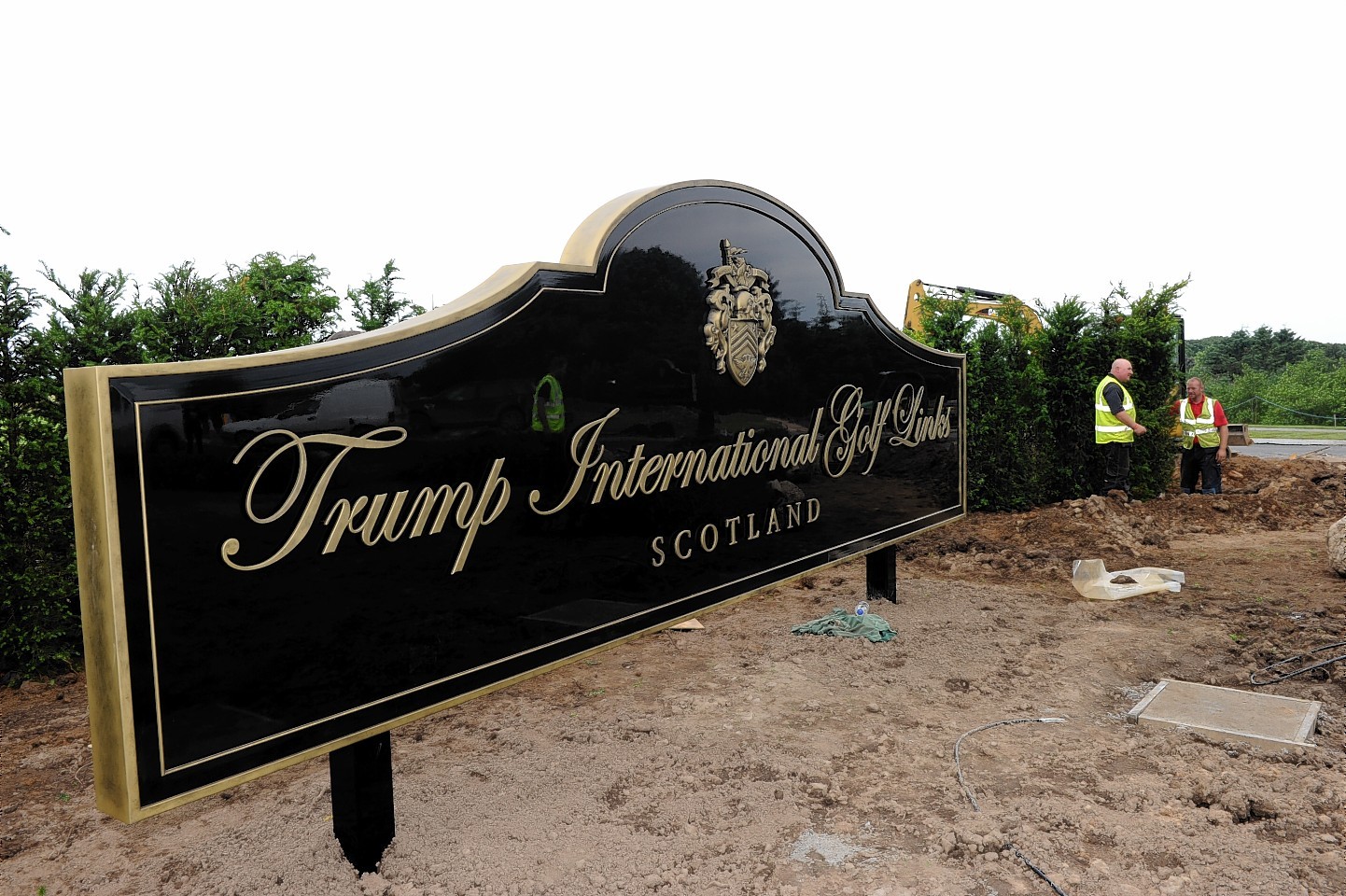 The crash happened close to the entrance to Trump International